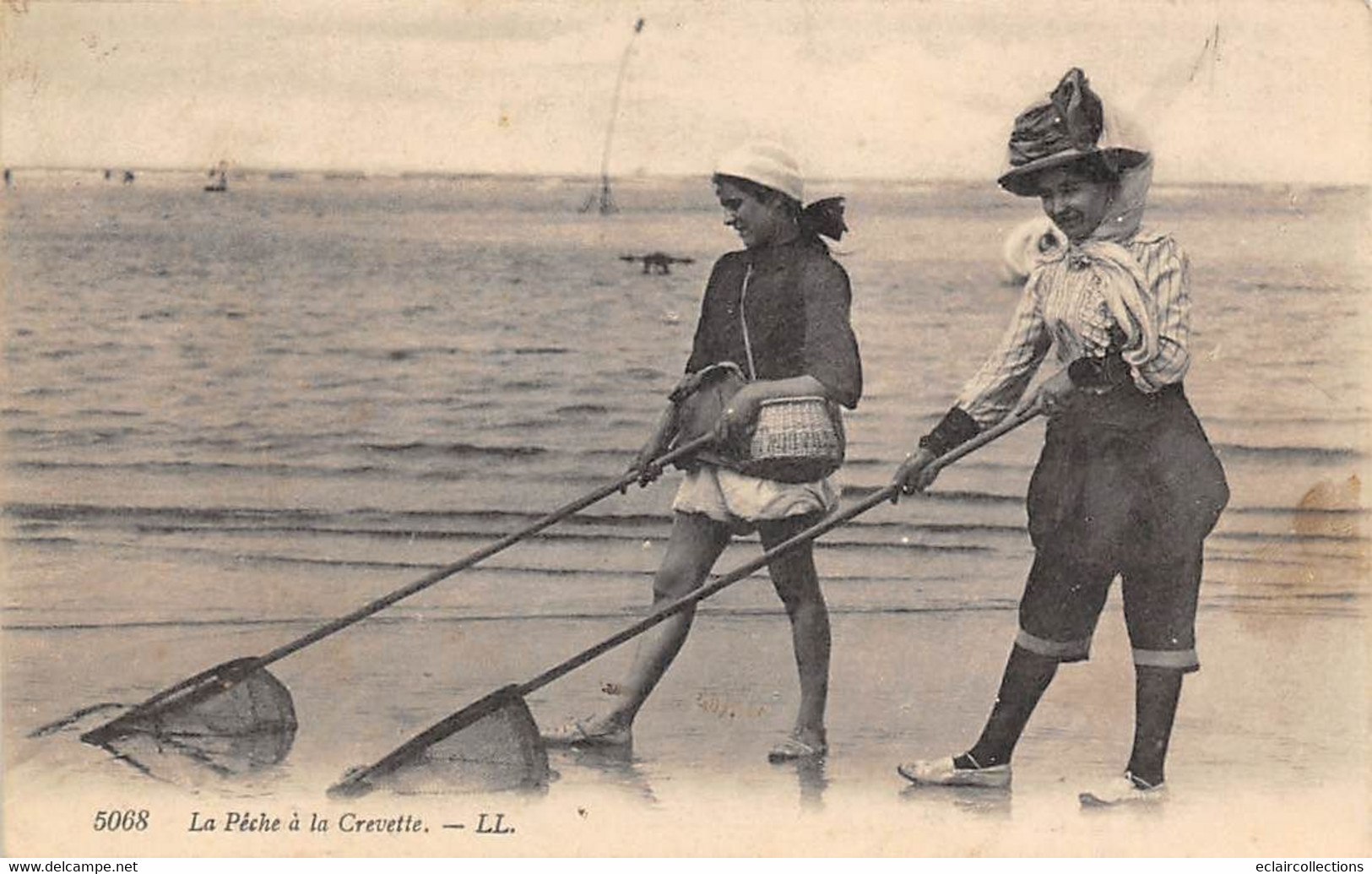 Thème:  Pêche à la crevette .   Lot de 9 cartes   Majorité Loire Atlantique   44  -   (voir scan)