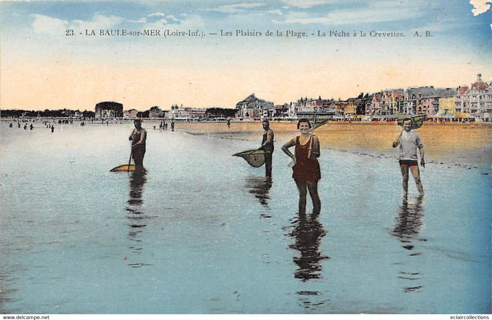 Thème:  Pêche à la crevette .   Lot de  10  cartes    Dpt Loire Atlantique        (voir scan)
