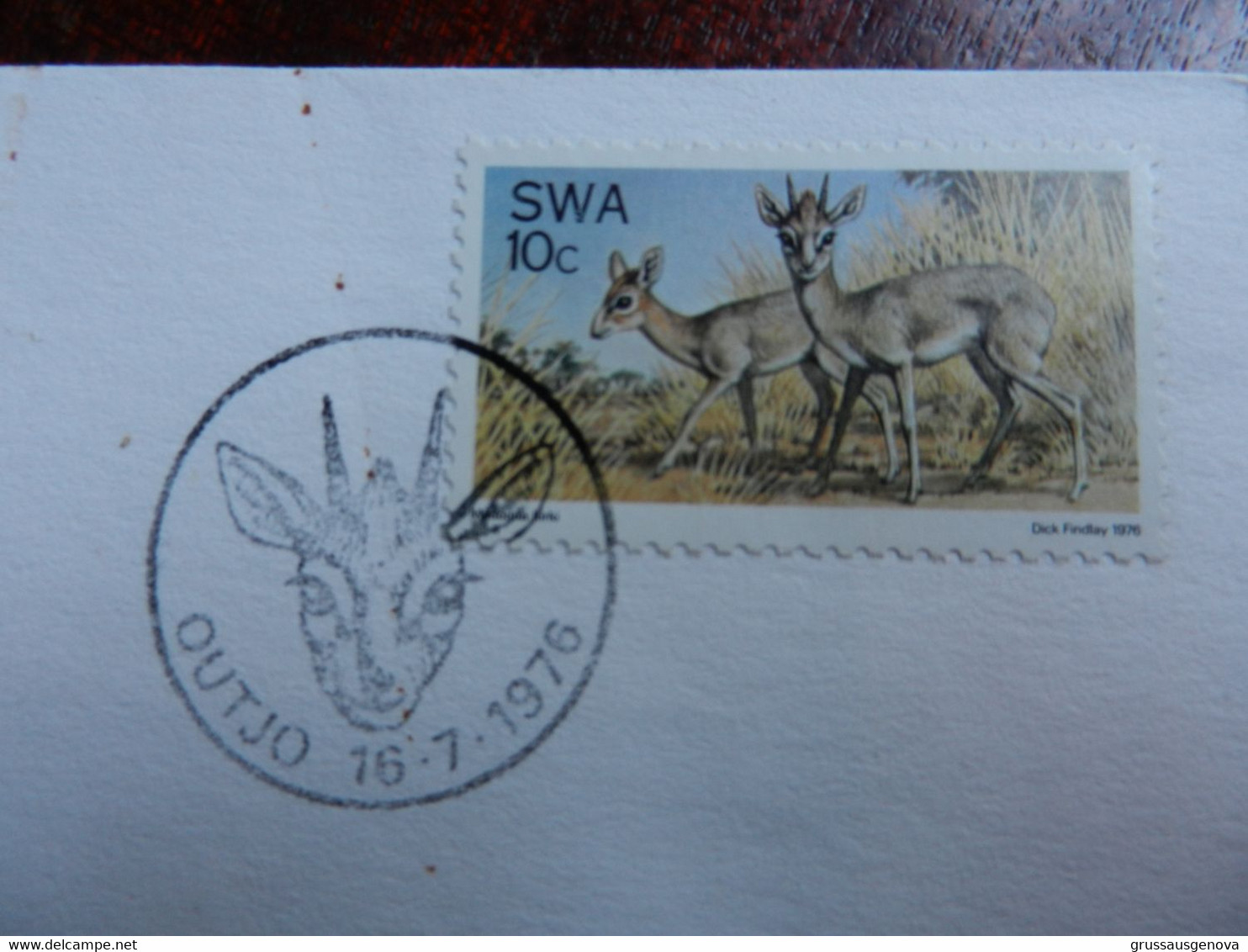 12.3) SOUTH WEST AFRICA WORLD WILDLIFE FUND FIRST DAY COVER 1976 OUTJO - Other & Unclassified