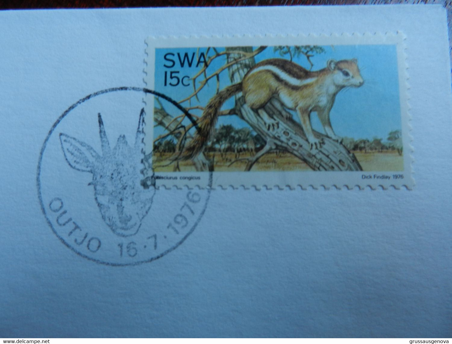 12.3) SOUTH WEST AFRICA WORLD WILDLIFE FUND FIRST DAY COVER 1976 OUTJO SCOIATTOLO - Otros & Sin Clasificación