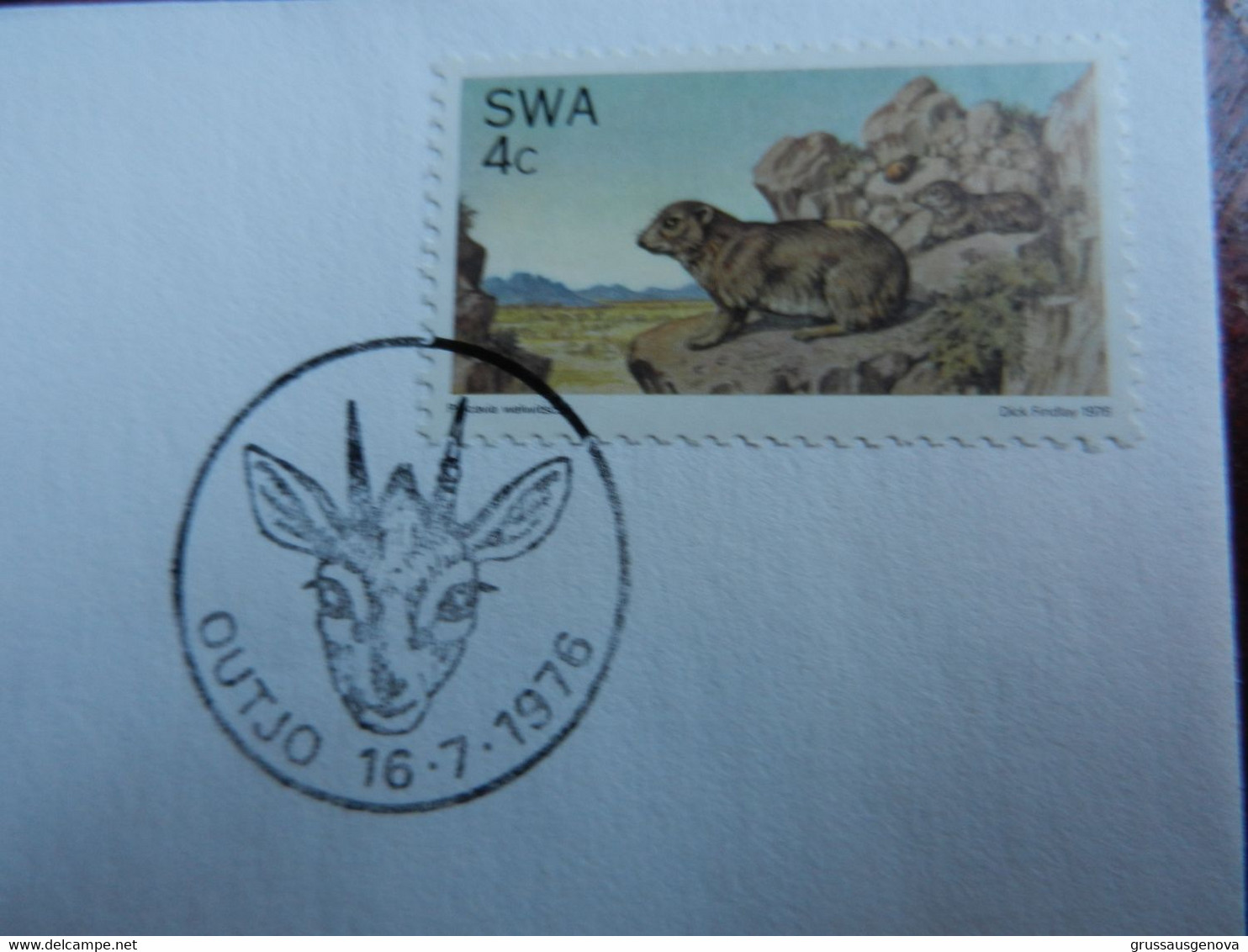 12.3) SOUTH WEST AFRICA WORLD WILDLIFE FUND FIRST DAY COVER 1976 OUTJO - Sonstige & Ohne Zuordnung