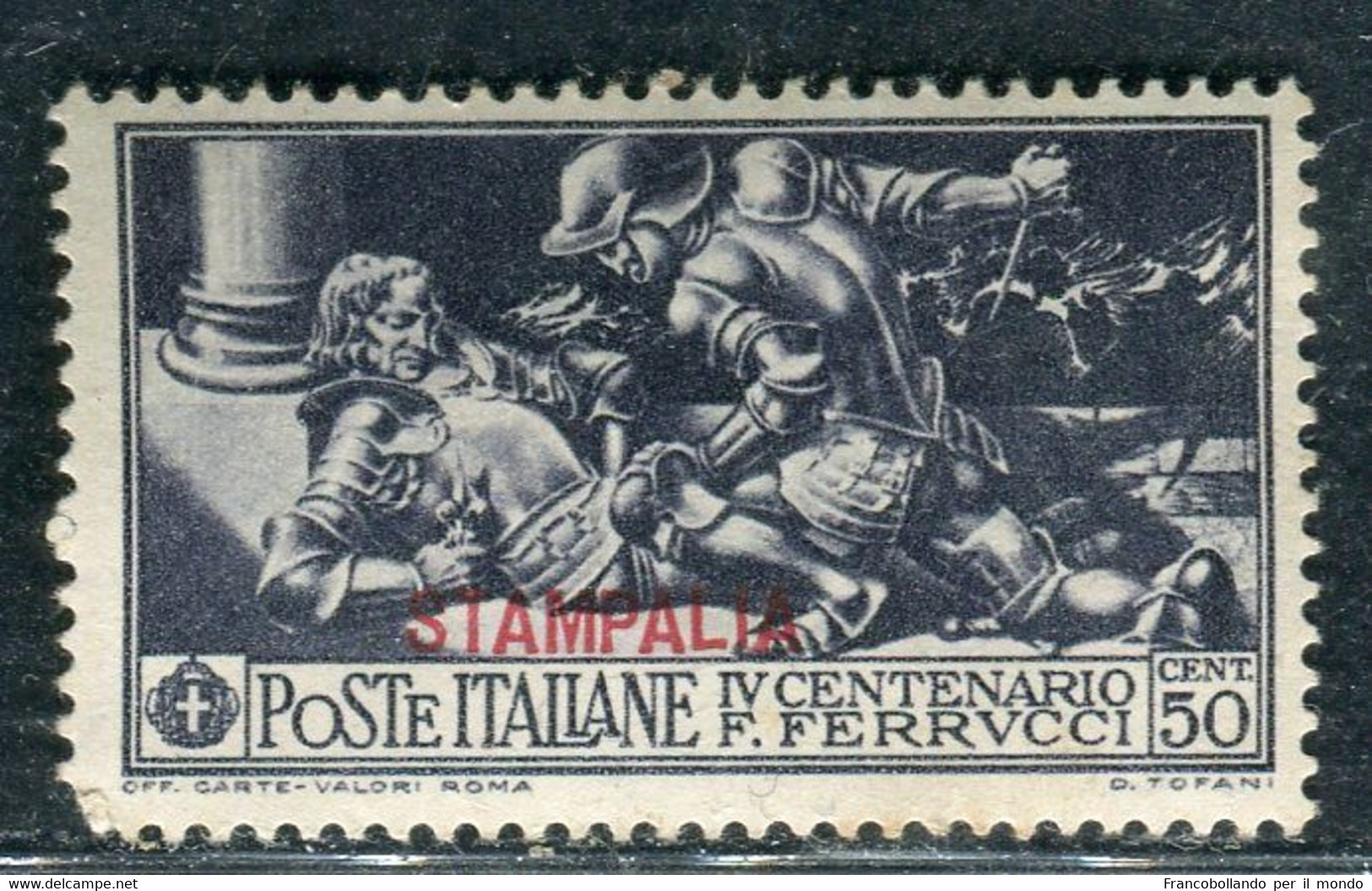 1930 Egeo Isole Stampalia 50 Cent Serie Ferrucci MH Sassone 14 - Egée (Lipso)