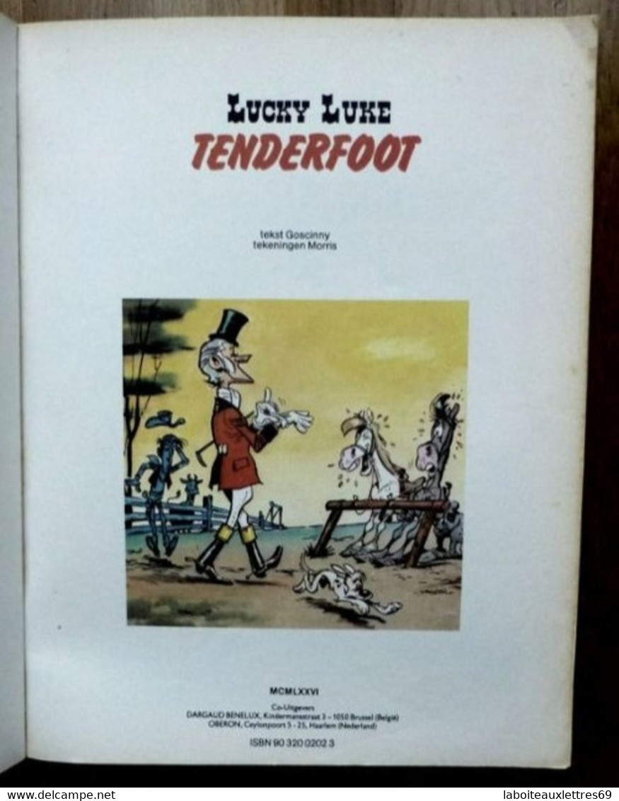 BD EN NEERLANDAIS LUCKY LUKE TENDERFOOT ( LE PIED TENDRE ) - Lucky Luke