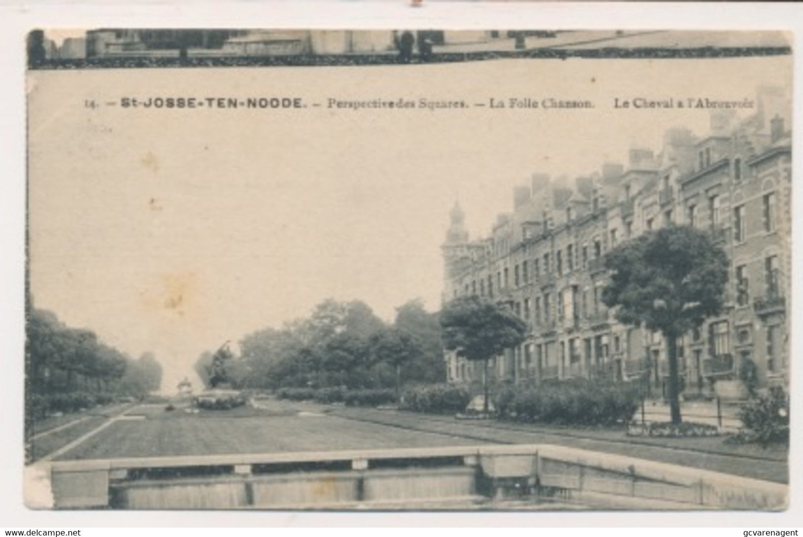 ST JOSSE TEN NOODE  PERSPECTIEVE DES SQUARES  LA FOLIE CHANSON  LE CHEVAL A L'ABREUVOIR - St-Josse-ten-Noode - St-Joost-ten-Node