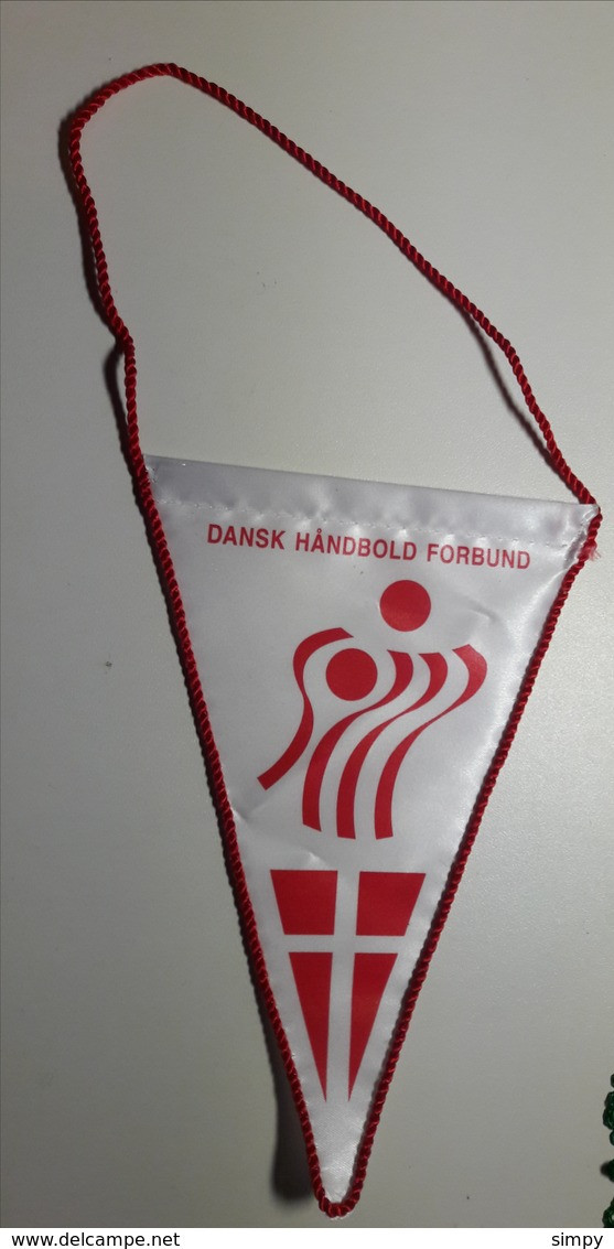 Pennant DENMARK Handball Federation Association Flag Dansk Handbold Forbund 12x17cm - Handball