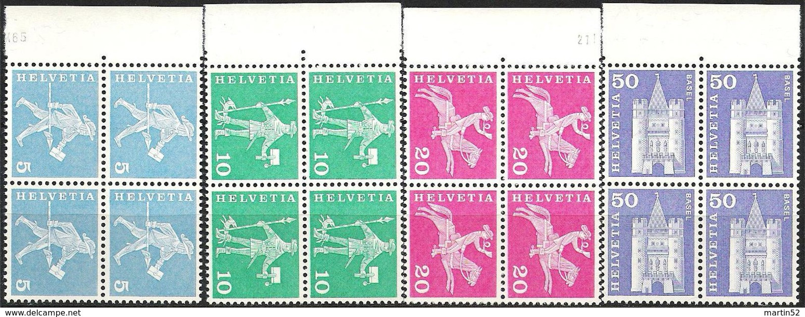 Schweiz Suisse 1964: Rollenmarken Rouleaux Coils Zu 355/363RL Mi 696/704Ry Yv 643/651 LUMOGEN **  MNH (Zu CHF 80.00) - Coil Stamps