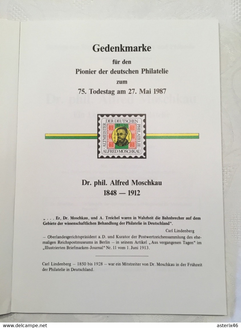 Biographie Dr. Alfred Moschkau Heft 1987 - Bibliographies