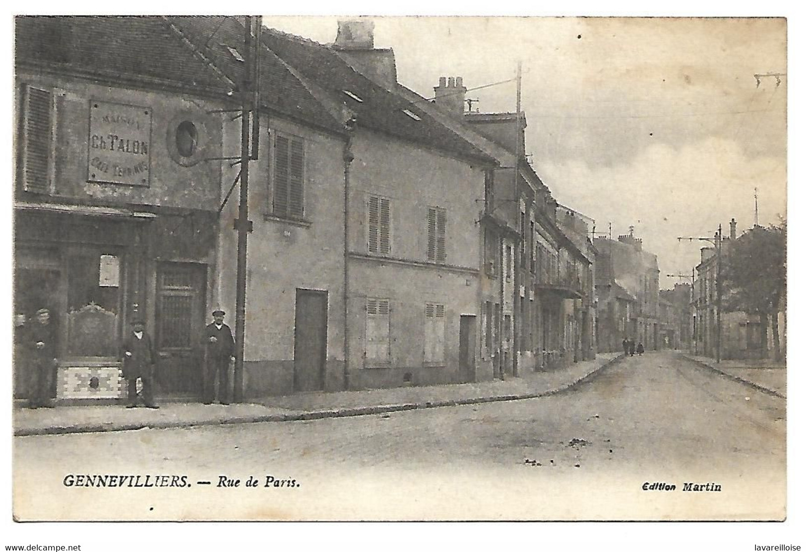 CPA 92 GENEVILLIERS RUE DE PARIS COMMERCE RARE BELLE CARTE !! - Gennevilliers