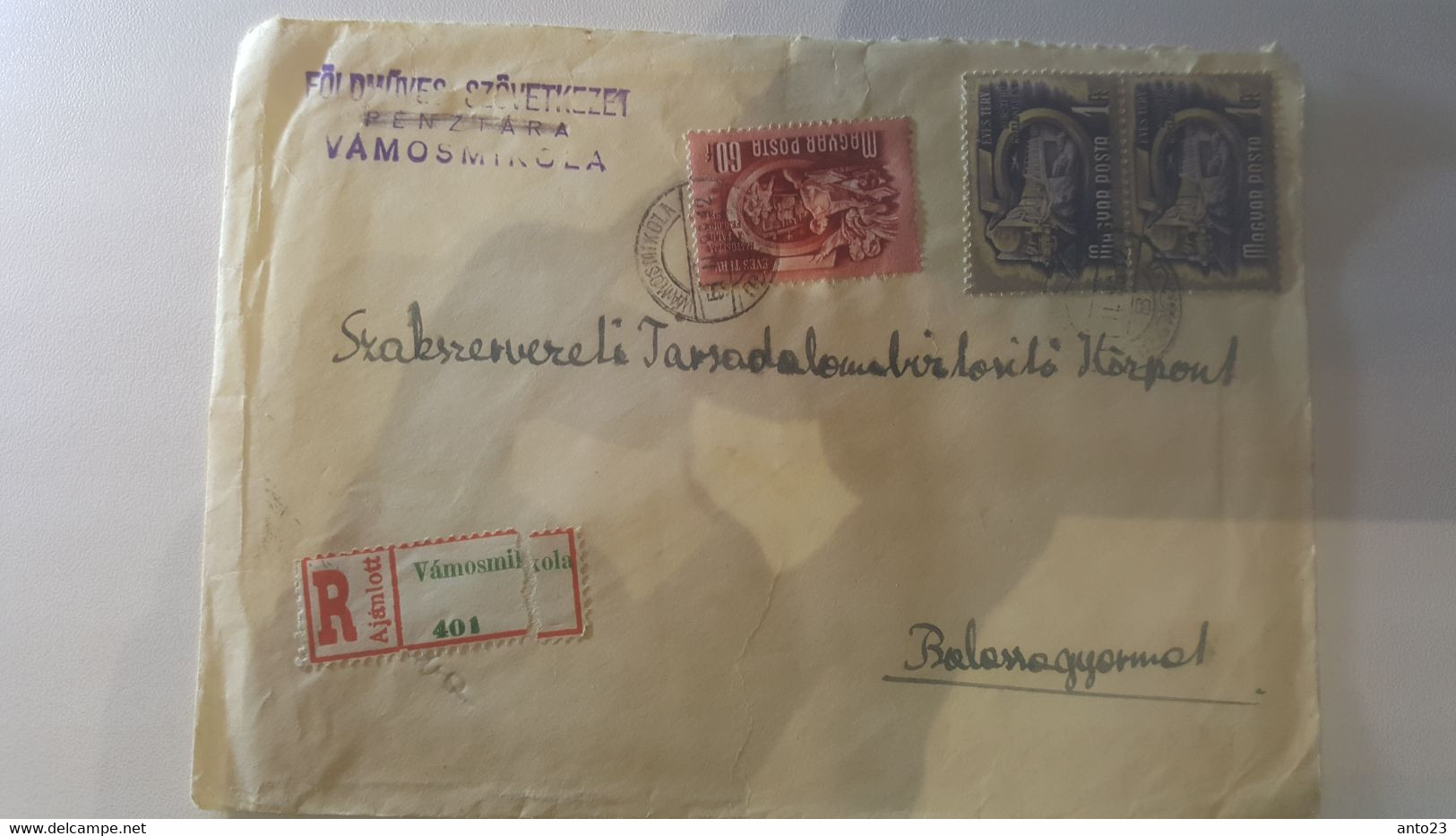 HONGRIE  LETTRE AVEC TIMBRES / RECOMMANDE VAMOSMILKOLA - Postmark Collection