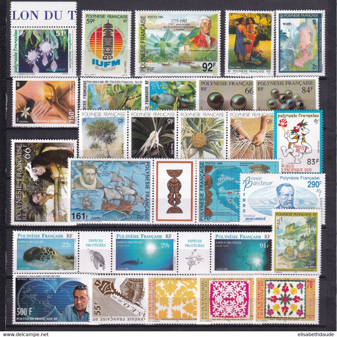POLYNESIE - COLLECTION INCOMPLETE 1992/1997 - YVERT N° 399/530 ** MNH - COTE = 183 EUR. - Collections, Lots & Séries