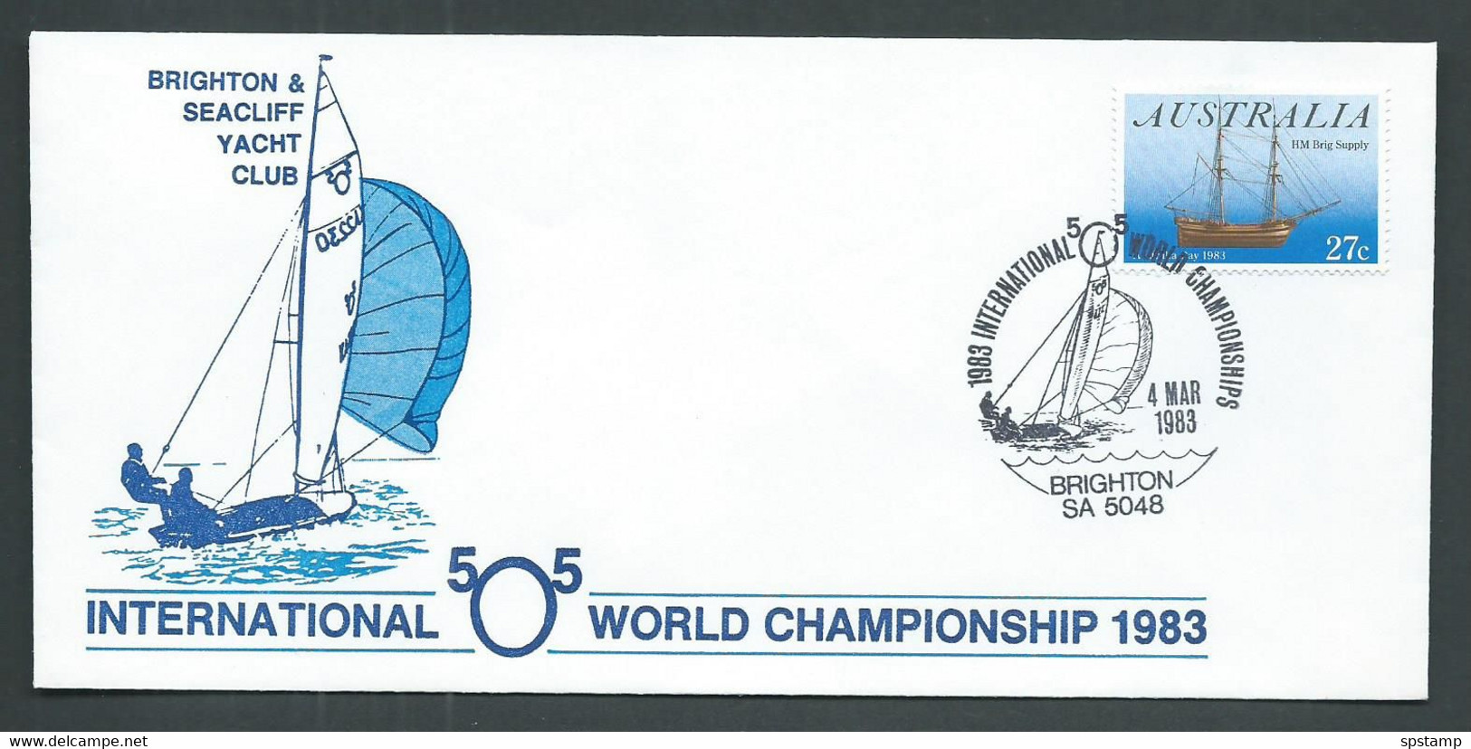 Australia 1983 Brighton Seacliff Yacht Championship Special Cover , Brighton Cds - Sonstige & Ohne Zuordnung