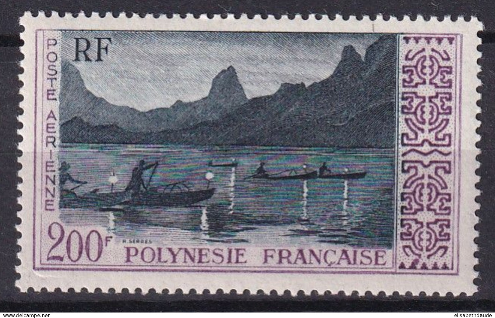 POLYNESIE - 1958 - POSTE AERIENNE YVERT N°4 ** MNH - COTE = 43 EUR. - Ongebruikt