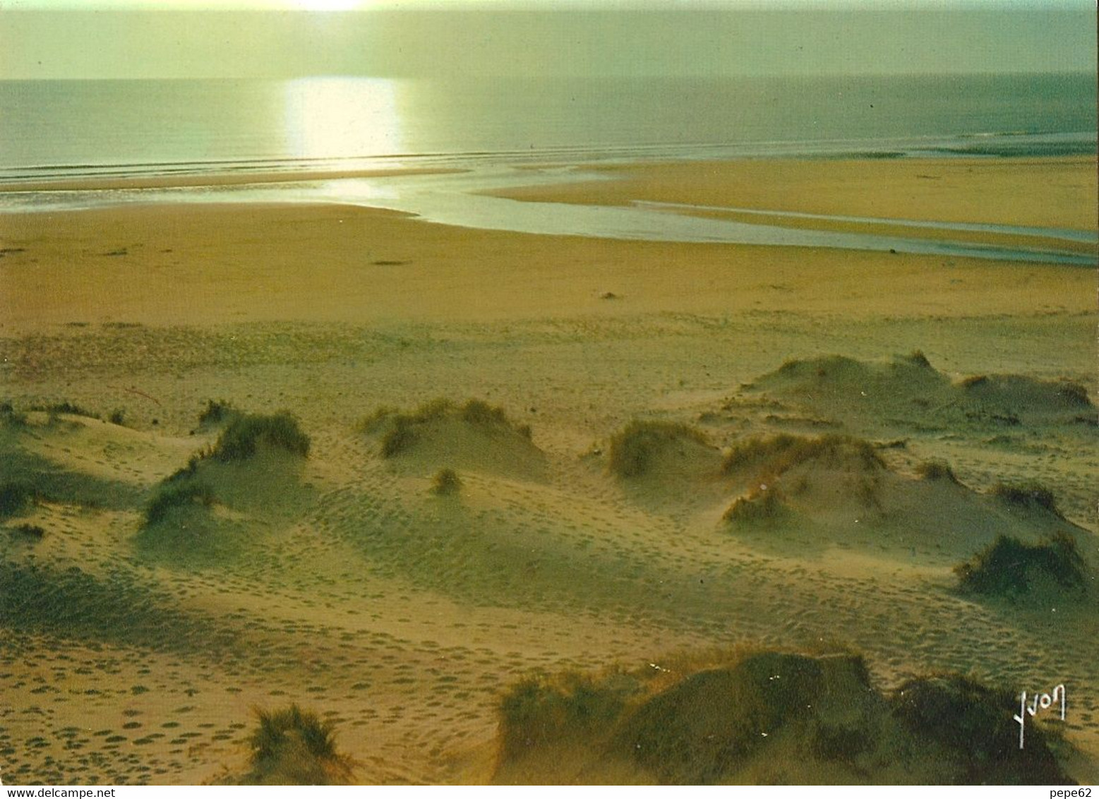 Cote D'opale-berck-couché De Soleil Sur La Plage Marée Basse--cpm - Nord-Pas-de-Calais