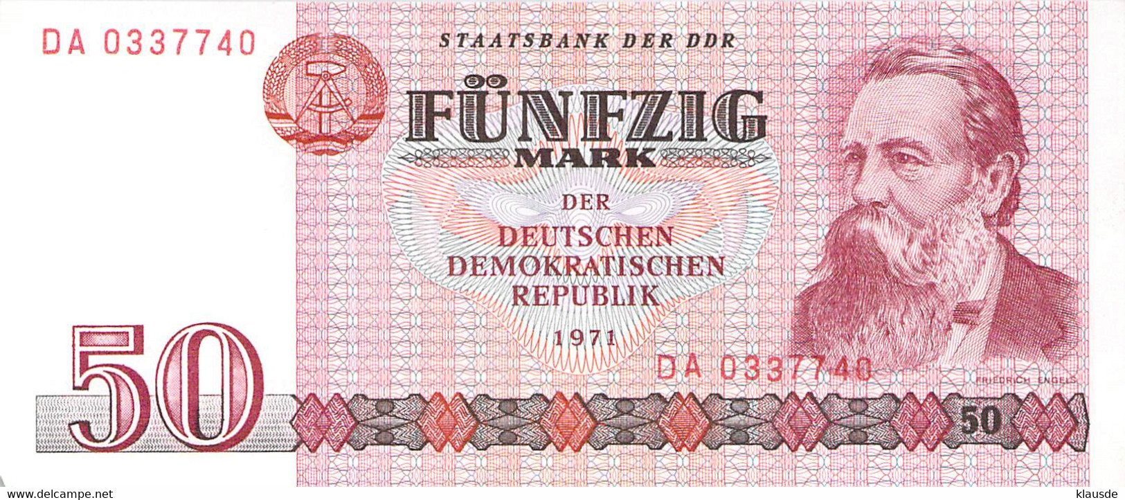 50 Mark Staatsbank Der DDR 1971 AU/EF (II) - 50 Mark