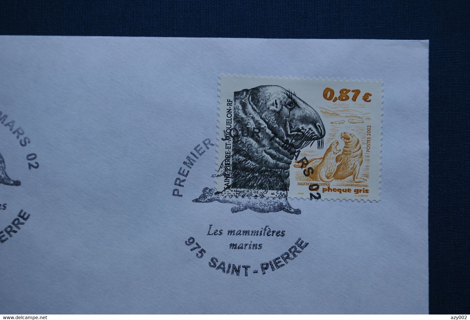 St Pierre & Miquelon Timbre N° 775 -"Le Phoque Gris" Sur Lettre - Oblitération 1er Jour Du 07 Mars 2002 - Covers & Documents