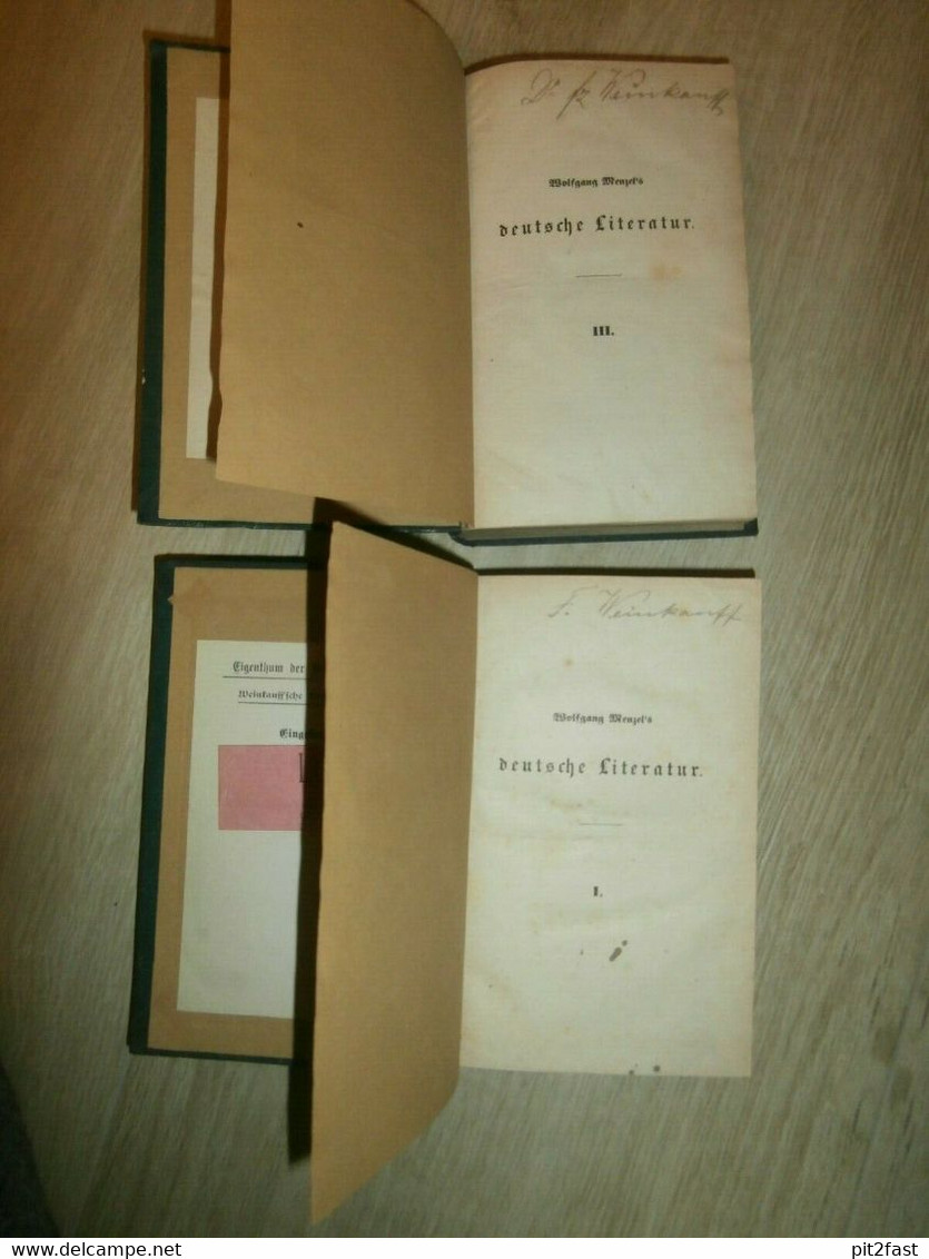 Deutsche Literatur , 1836 , Franz Weinkauff Sammlung , Mit Autograph , 2 Bände - Gesigneerde Boeken