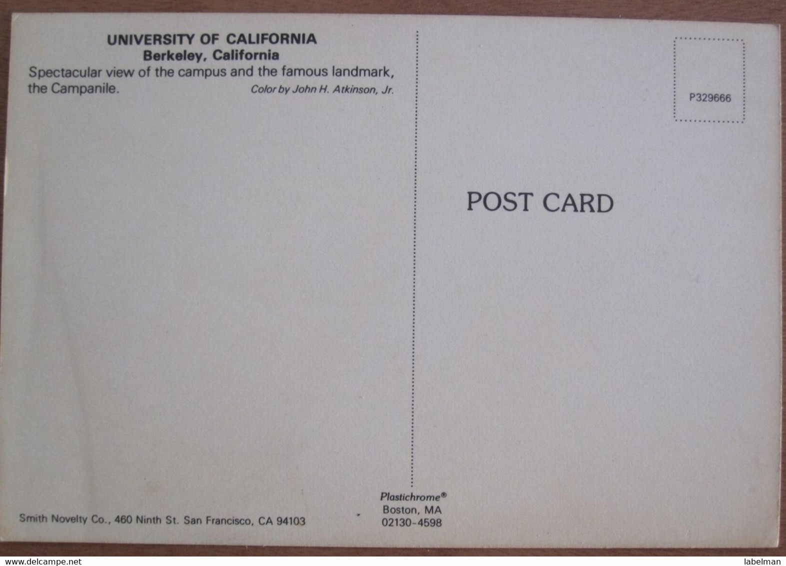 UNIVERSITY CALIFORNIA BERKELEY CAMPANILE USA UNITED STATES CARD ANSICHTSKARTE CARTOLINA POSTCARD PC STAMP - Glendale