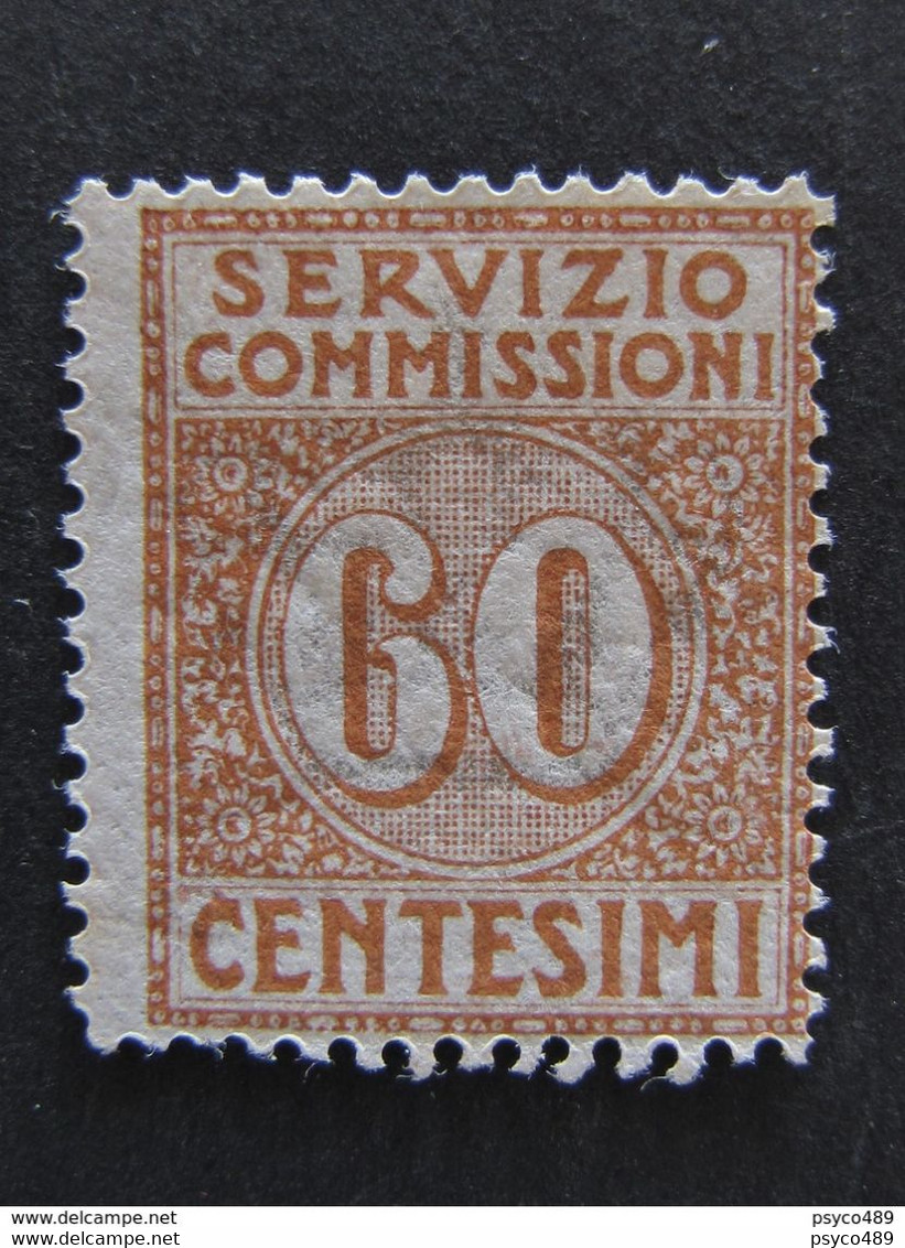 ITALIA Regno Servizio Commissioni-1913- "Cifra" C. 60 MH* (descrizione) - Mandatsgebühr