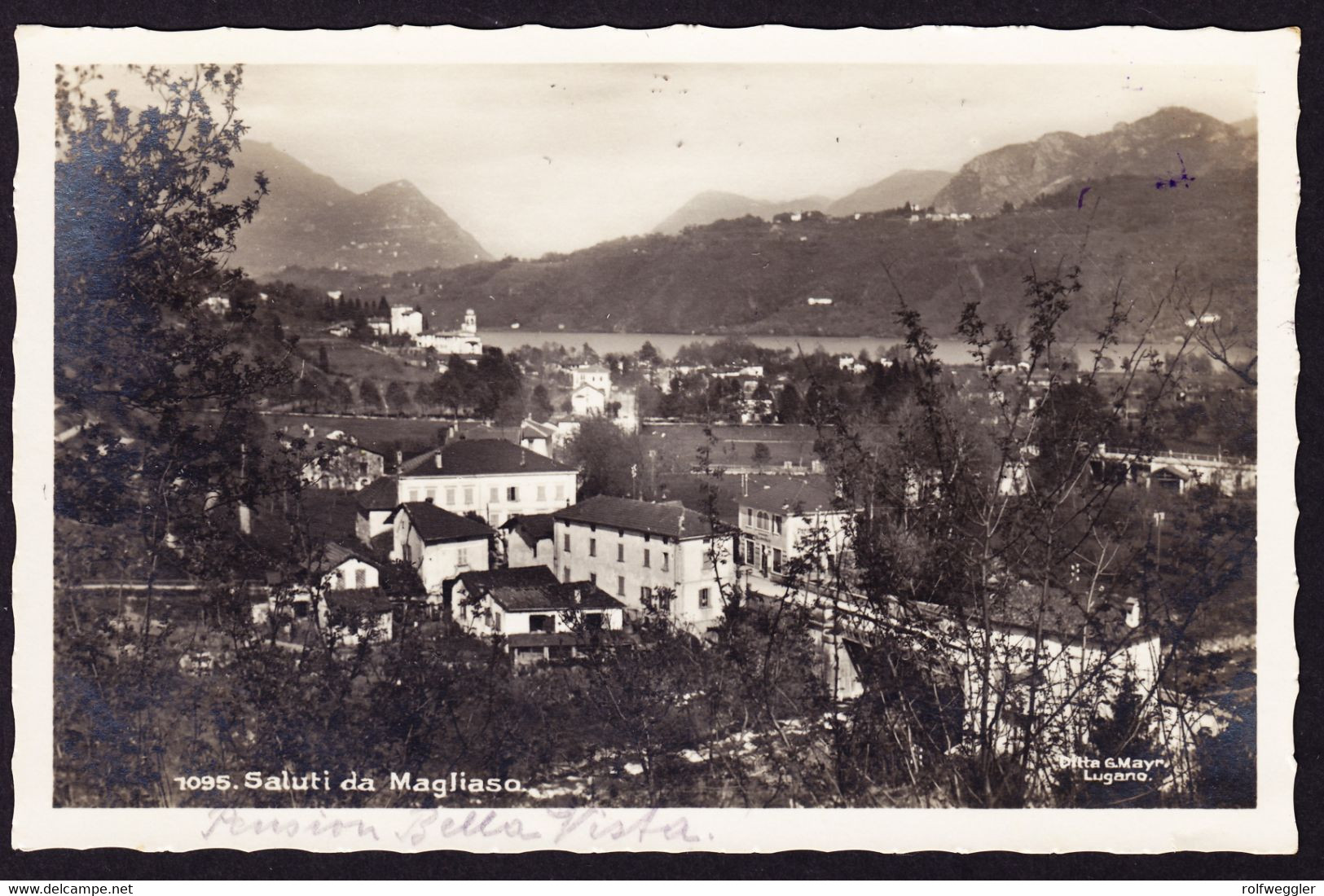 1934 Gelaufene  AK Saluti Da Magliaso Nach Arlesheim. Zusatzstempel Schweiz. Kat. Ferien-Zeltlager - Magliaso