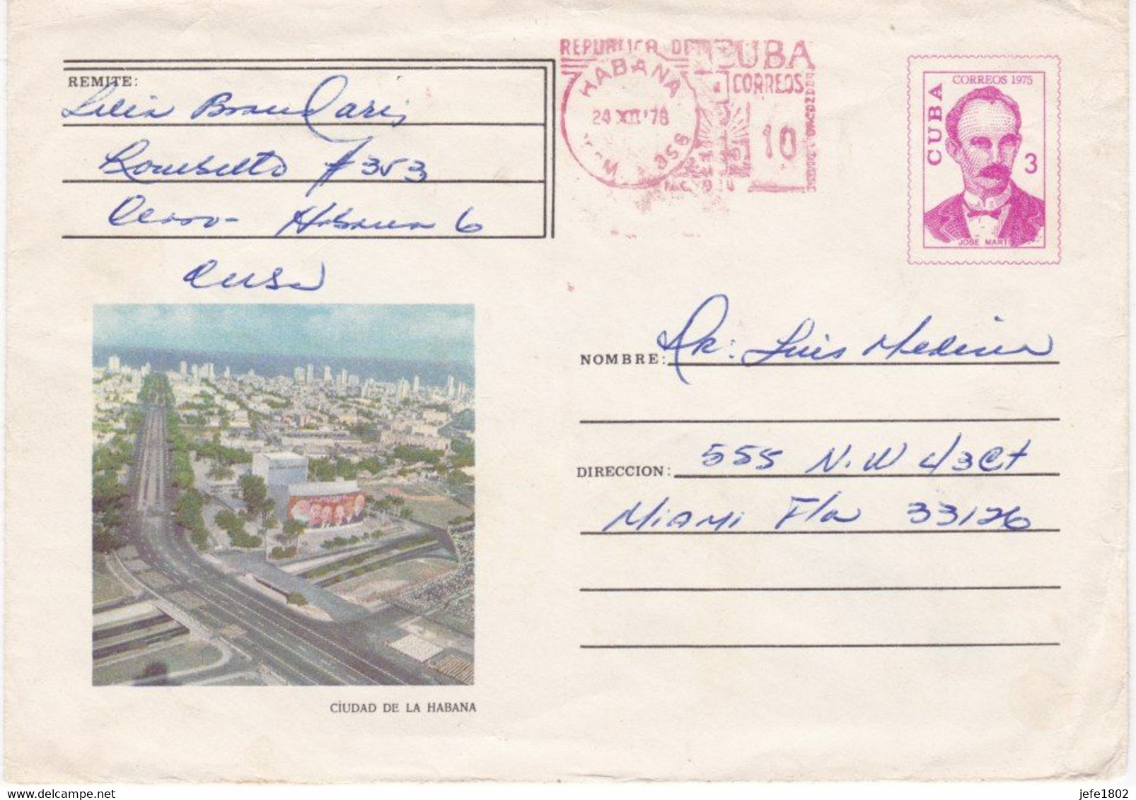 Postal Stationery - Ciudad De La HABANA - Brieven En Documenten