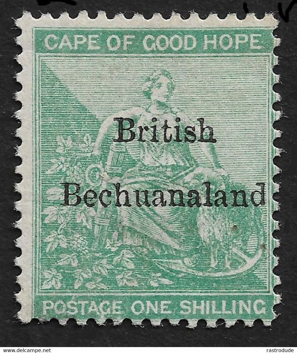 1886 CAPE OF GOOD HOPE COGH BECHUANALAND 1 SH  MINT HINGED - SCARCE ! SG £375 - 1885-1964 Bechuanaland Protectorate