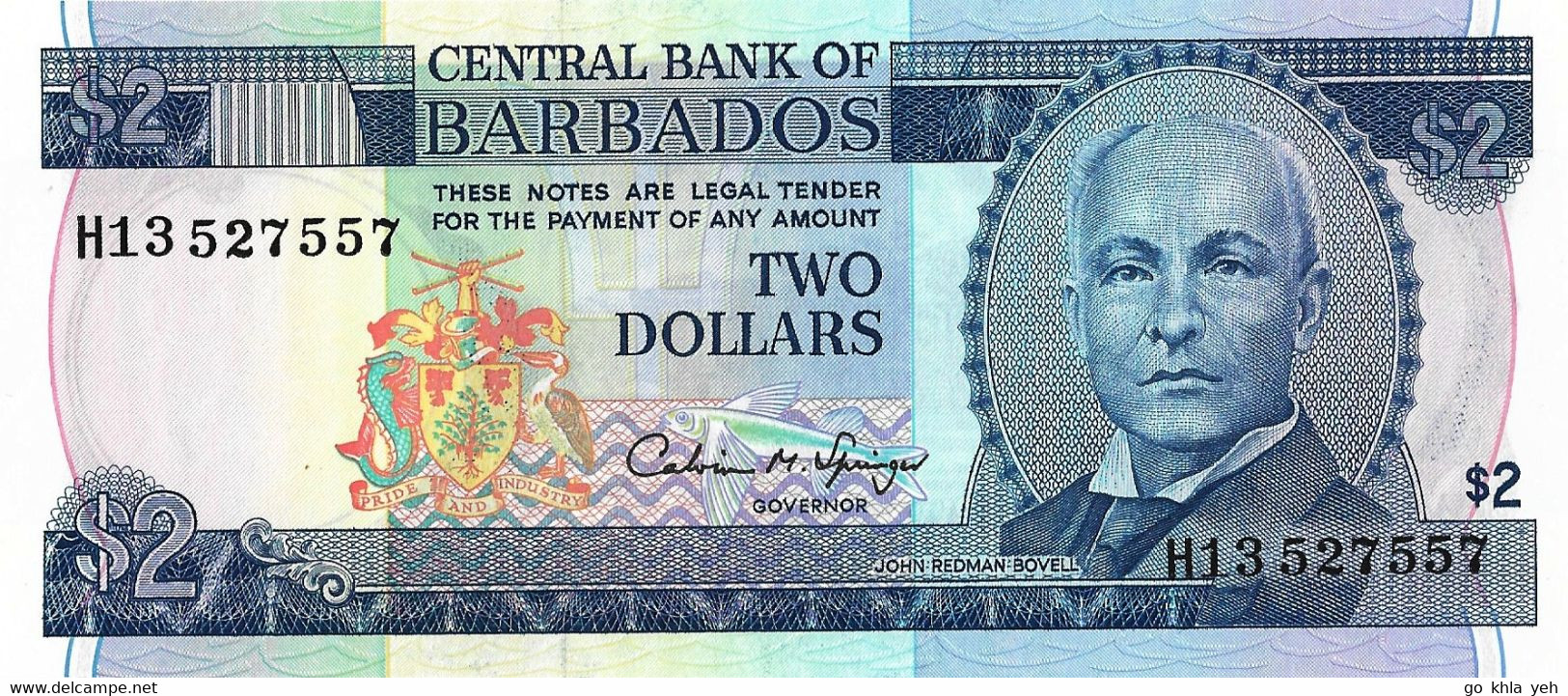 BARBADES 1993 2 Dollar - P.42 Neuf UNC - Barbados