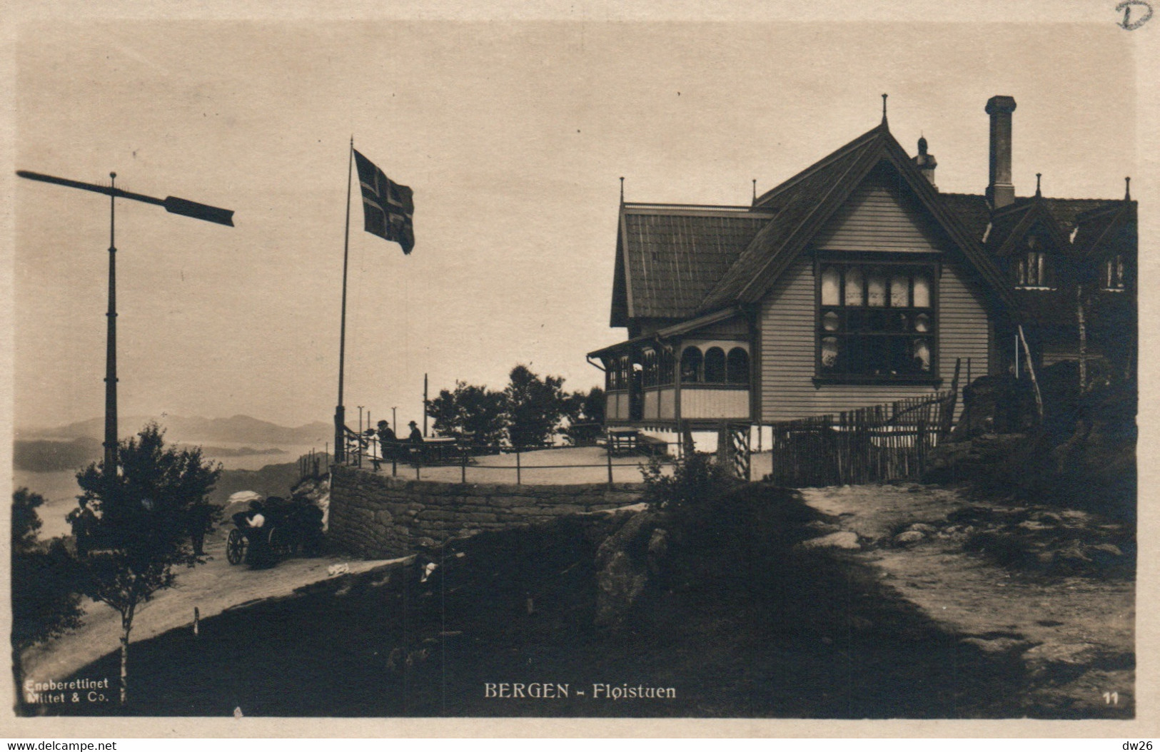 Norway (Norge, Norvège) Bergen Floistuen - Carte-photo, Eneberettiget Mittet & Co. - Norwegen