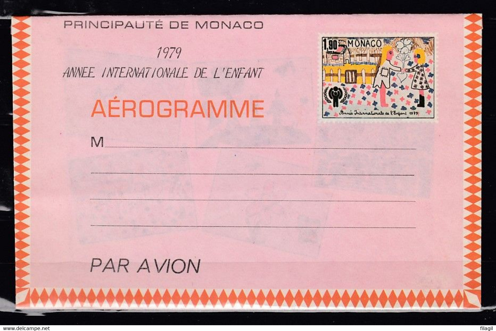 Principauté De Monaco 1979 Aerogramme - Brieven En Documenten