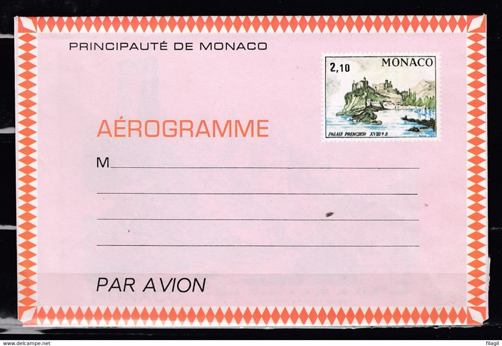 Principauté De Monaco 1979 Aerogramme - Brieven En Documenten