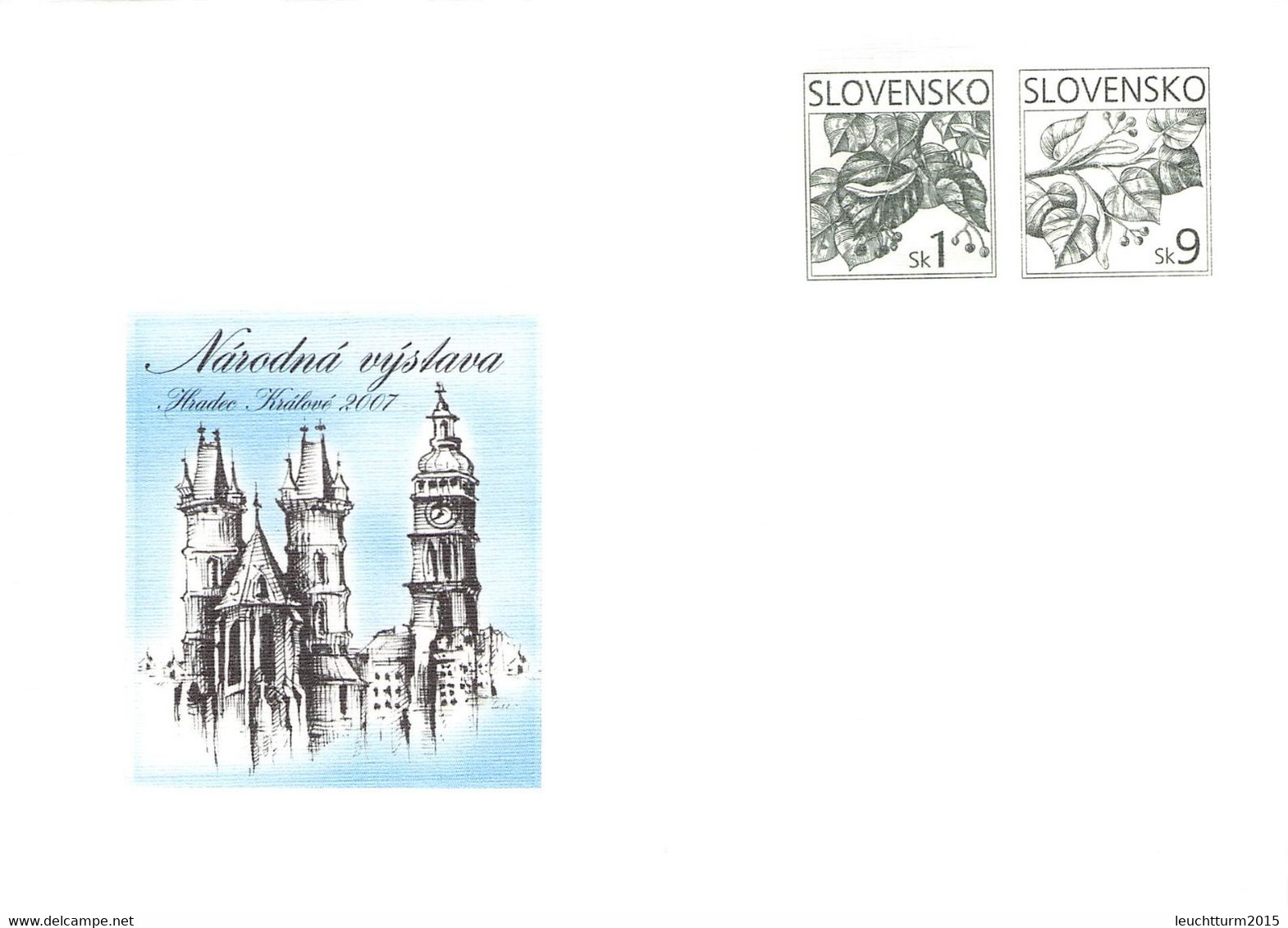 SLOVAKIA - STATIONARY ENVELOPE 2007 HRADEC KRALOVE Unc //Q103 - Ansichtskarten