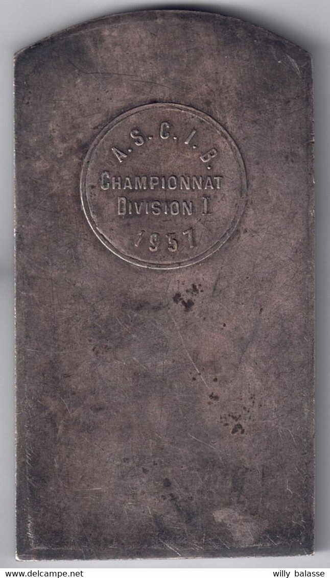 Médaille Football A.S.C.I.B Championnat Division I 1937 Signée Witterwulghe - Professionali / Di Società