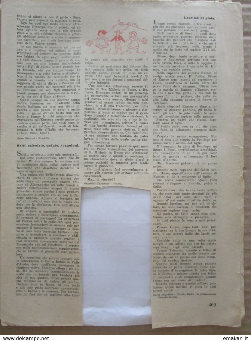 # LO SCOLARO N 30 / 1939 CORRIERE DEI PICCOLI STUDENTI / GIOVENTU' ITALIANA DEL LITTORIO - Primeras Ediciones
