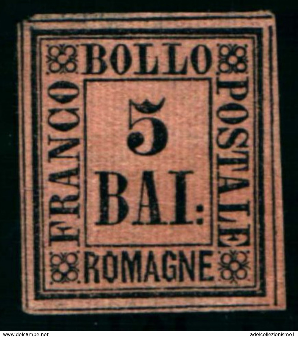 27894) ROMAGNE-5 Baj • Cifra In Cornice Rettangolare • Nero Su Violetto-MLH* - Romagne