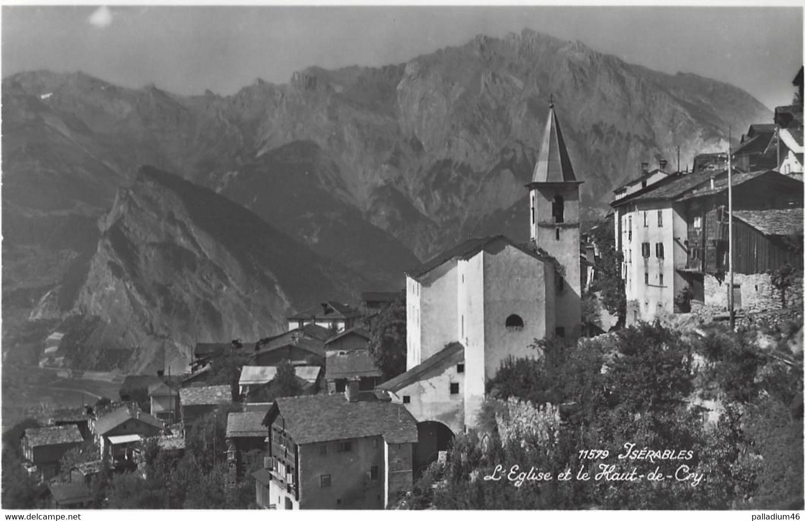 VALAIS ISERABLES L'EGLISE ET LE HAUT DE CRY - Perrochet, Lausanne No 11579 - Pas Circulé - Isérables