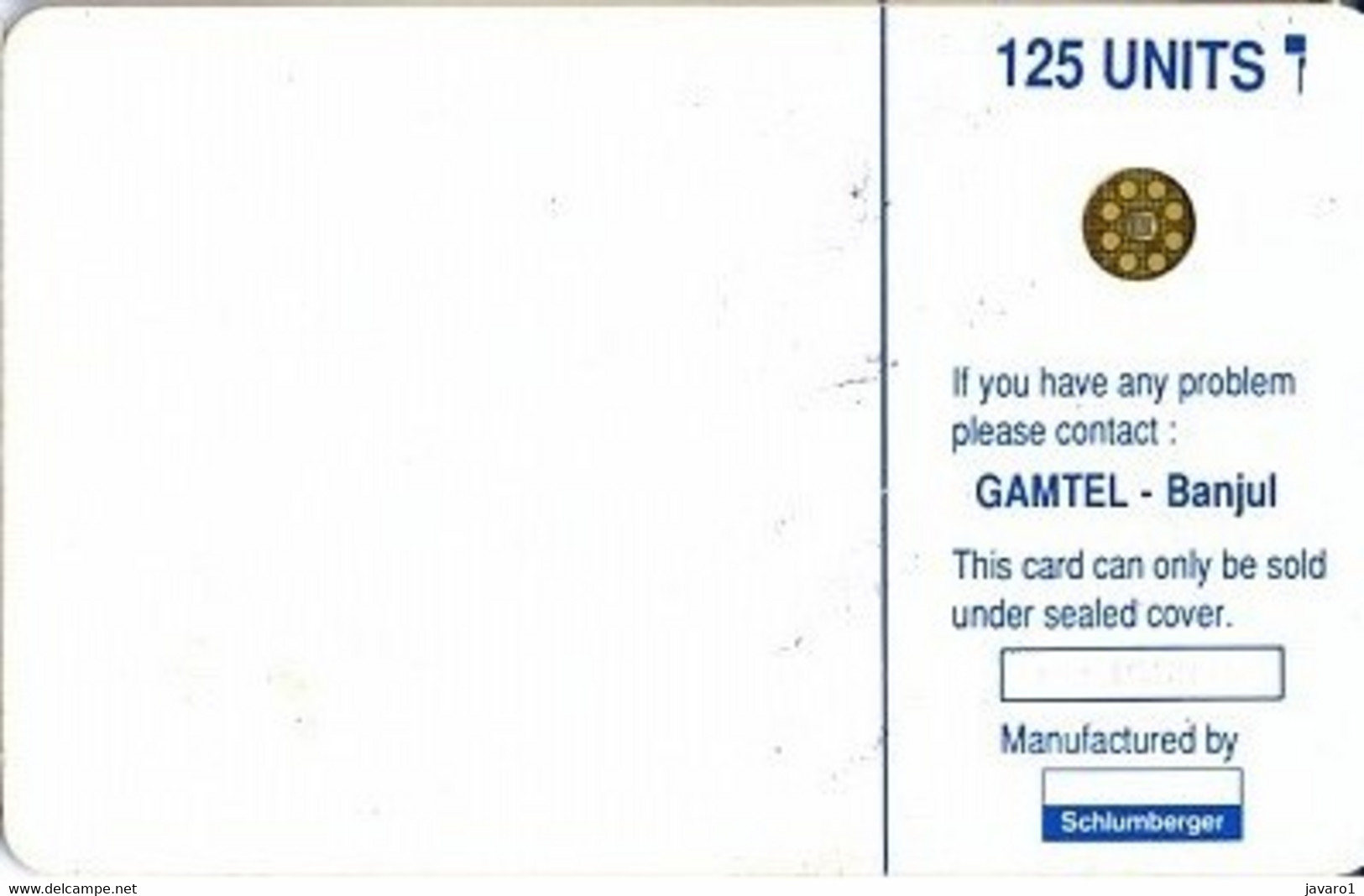 GAMBIA : GAM01 125u Blue SI-4(7) Rough Picture 1st Issue USED - Gambia