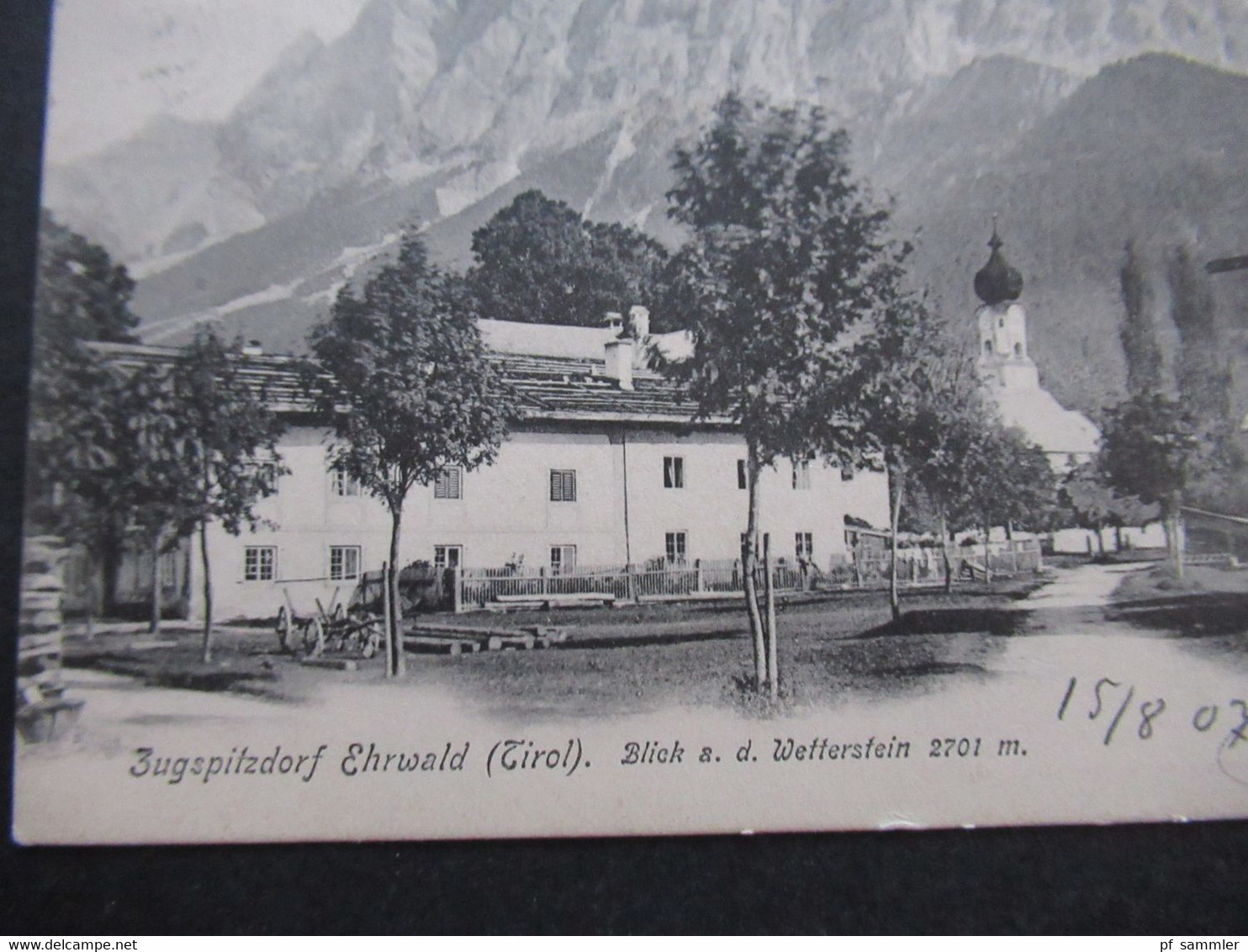 Österreich 1907 AK Zugspitzdorf Ehrwald (Tirol) Blick A.d. Wetterstein 2701m. Verlag Hermann KJust München - Ehrwald