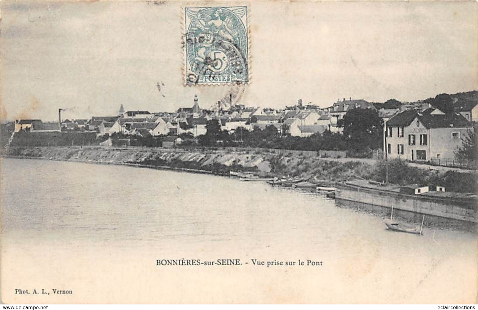 Bonnières Sur Seine         78          Vue Prise Du Pont               (voir Scan) - Bonnieres Sur Seine