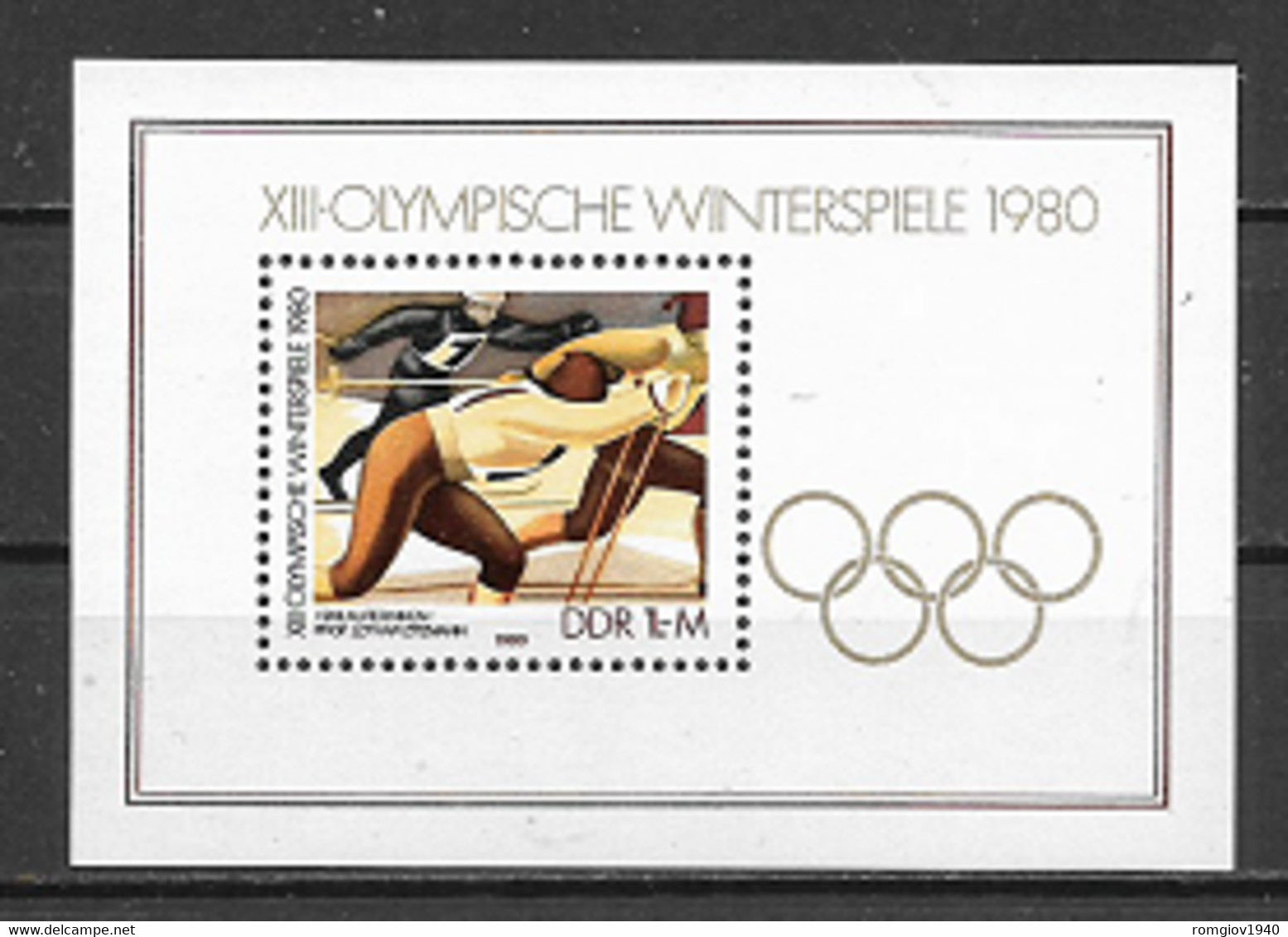 GERMANIA DEMOCRATICA DDR FOGLIETTI 1980 GIOCHI OLIMPICI INVERNALI UNIF. B 57 MNH XF - 1st Day – FDC (sheets)