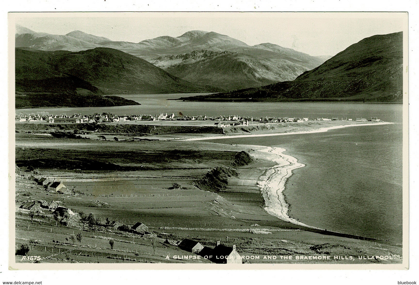 Ref 1424 - Real Photo Postcard - Loch Broom & Braemore Hills - Ullapool Ross & Cromarty - Ross & Cromarty