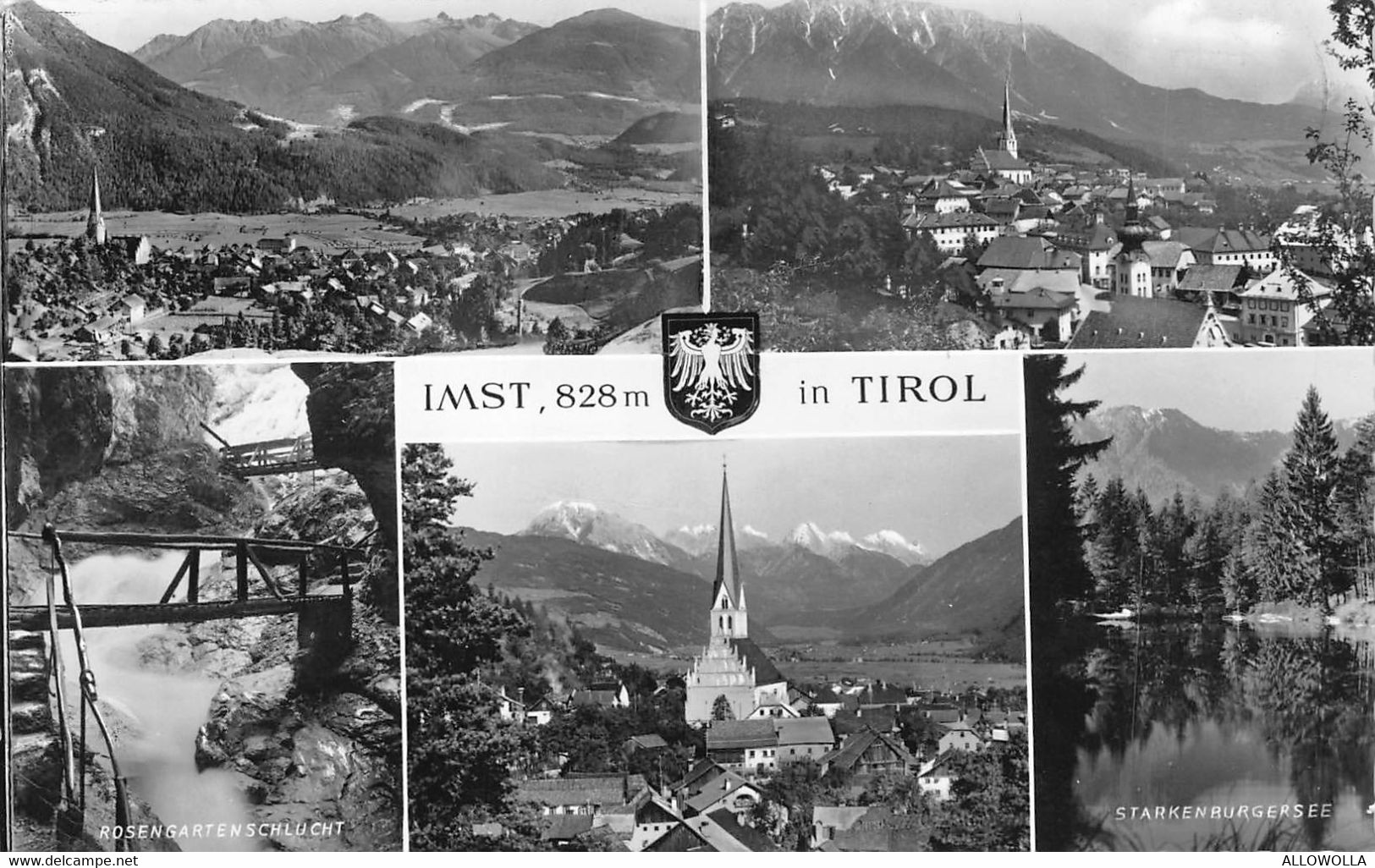 11104"IMST-828m. IN TIROL" 5 VEDUTE E STEMMA ARALDICO-VERA FOTO-CART SPED 1964 - Imst