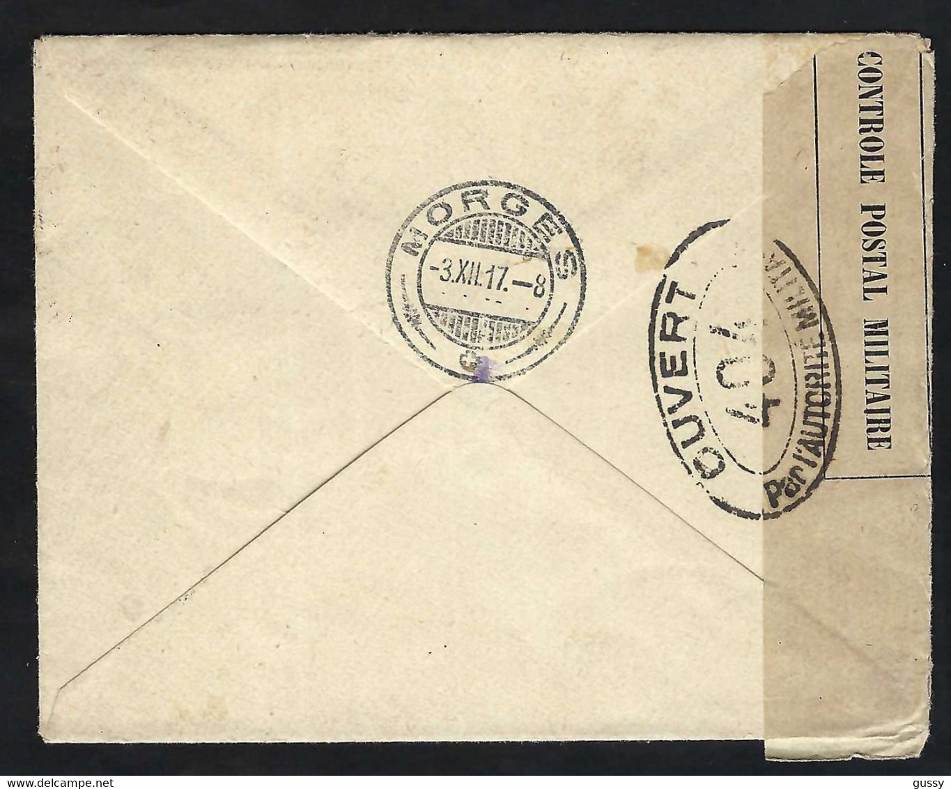 MONACO 1917:  LSC Affr. De 25c Pour La Suisse Et Cachet De Censure Française - Storia Postale