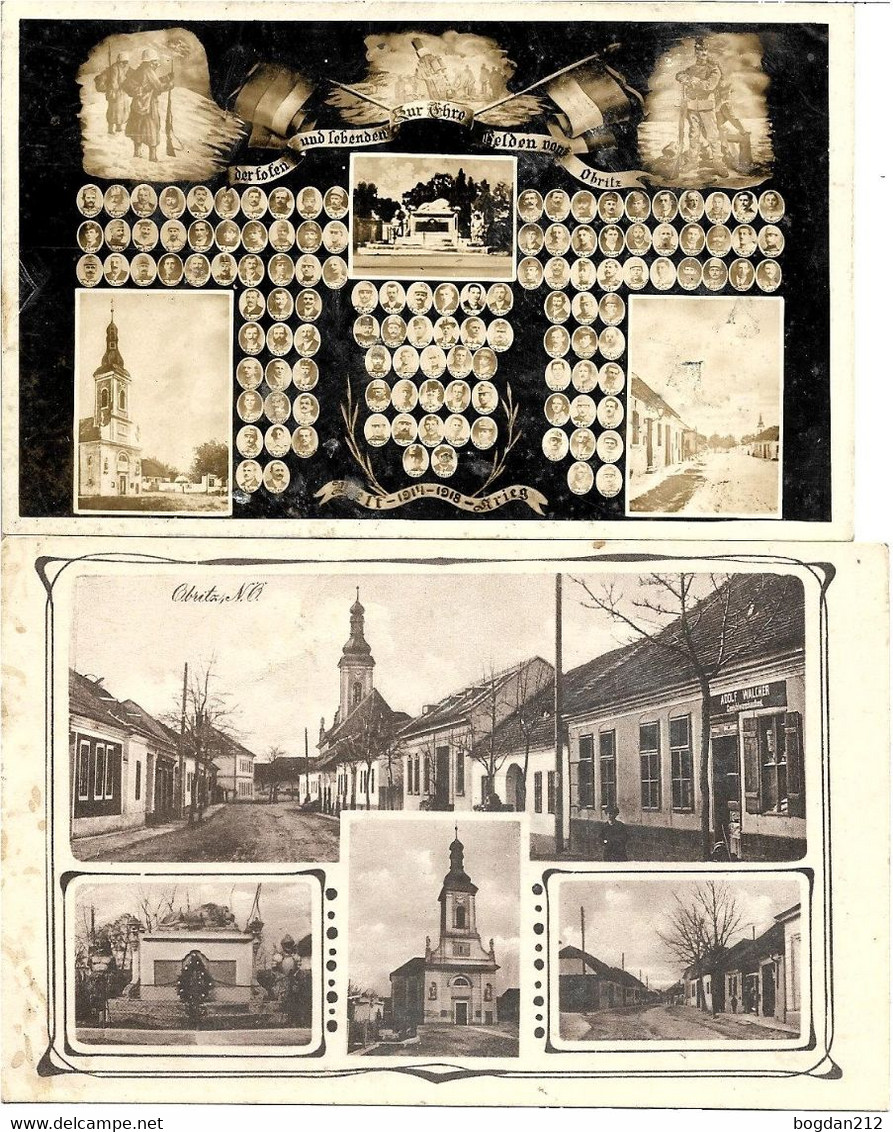 1918/26 - OBRITZ  HADRES , 2 Stk, , Gute Zustand, 2 Scan - Hollabrunn