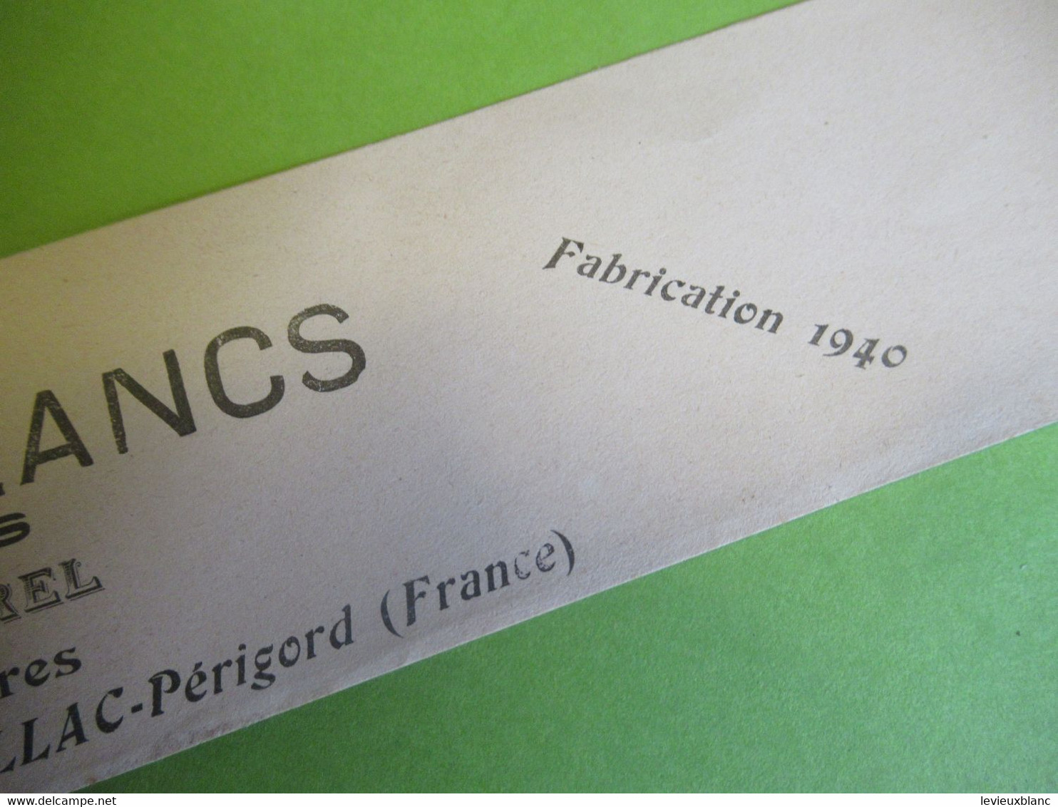 Etiquette Conserve/Haricots Blancs Assaisonnés /Fabrication 1940/ CHAMBON & MARREL/SOUILLAC Périgord / 1940  ETIQ190 - Fruit En Groenten