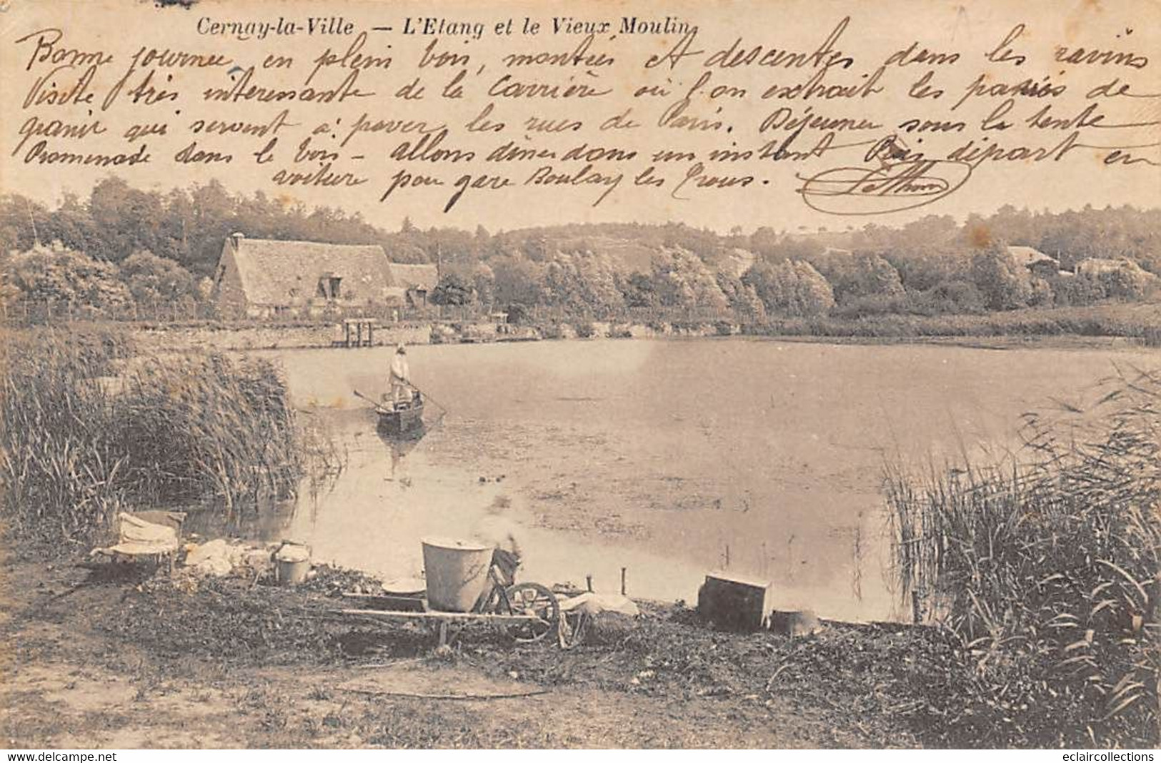 Cernay-la-Ville           78            L'Etang Et Le Vieux Moulin. Lavandière         (voir Scan) - Cernay-la-Ville