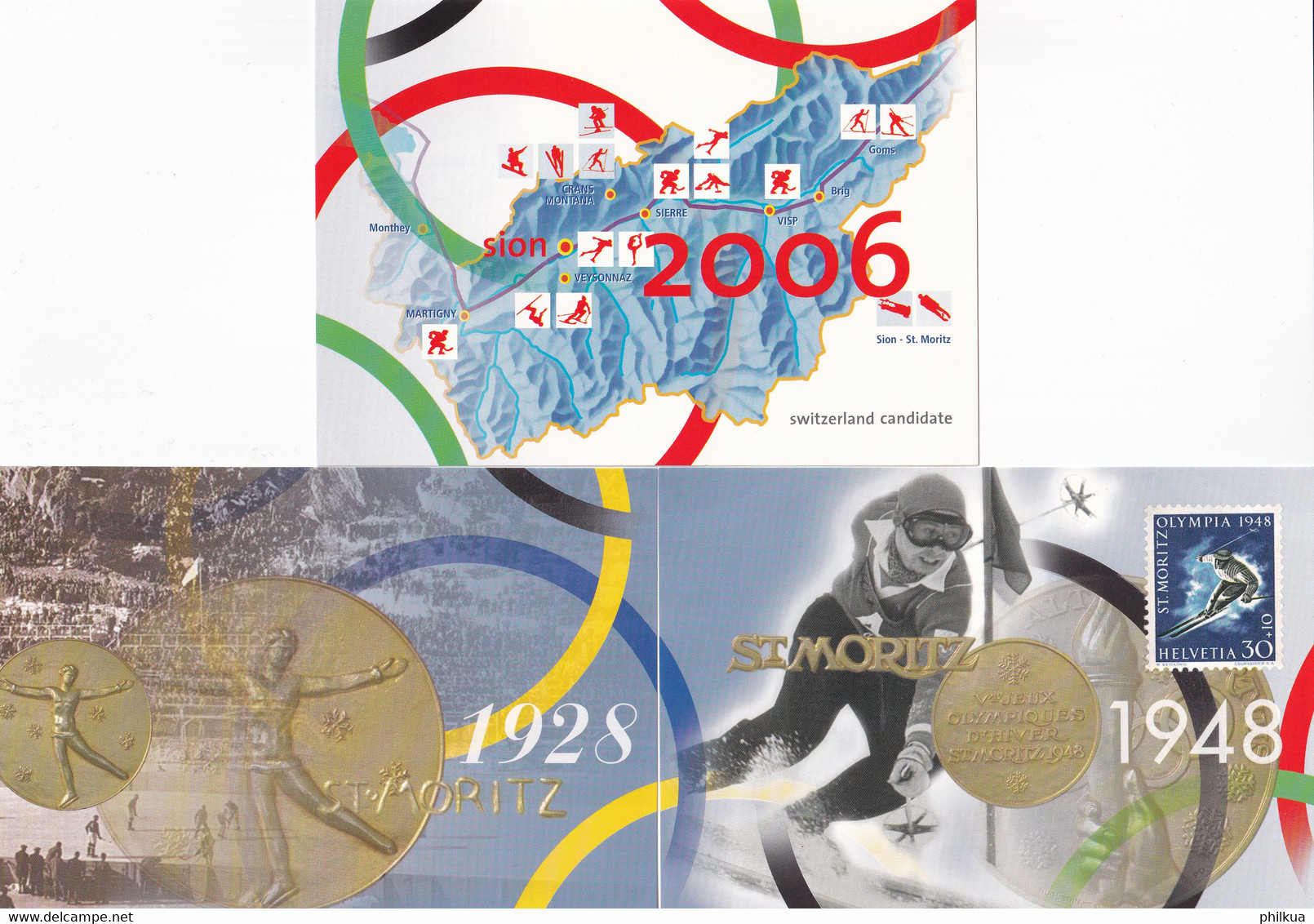 Schweiz - Ganzsachen Kartenserie Jeux Olympiques D' Hiver Nagano - La Poste Suisse à Nagano - Hiver 1998: Nagano