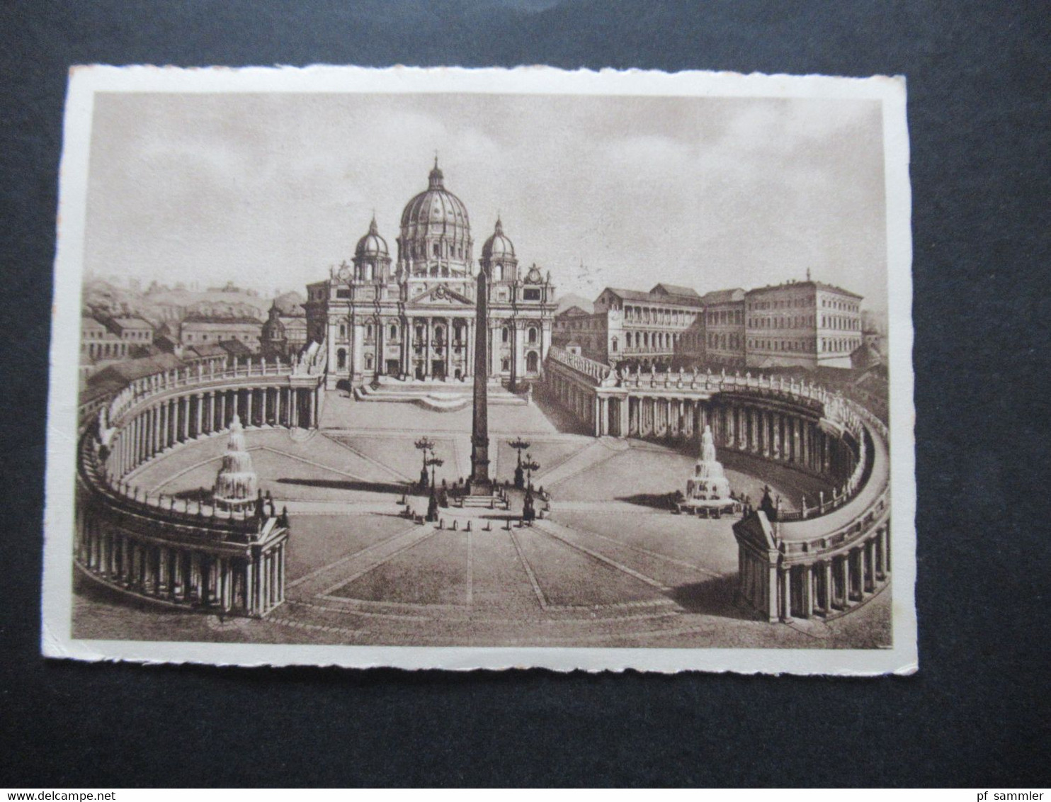 1938 AK Einschreiben Citta Del Vaticano Frankiert Mit Dem Satz Weltausstellung Der Katholischen Presse Nr. 51 - 58 - Storia Postale