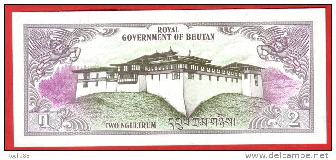 BILLET - BHUTAN - 2 Ngultrum De 1981 - Pick 6 - Bhutan