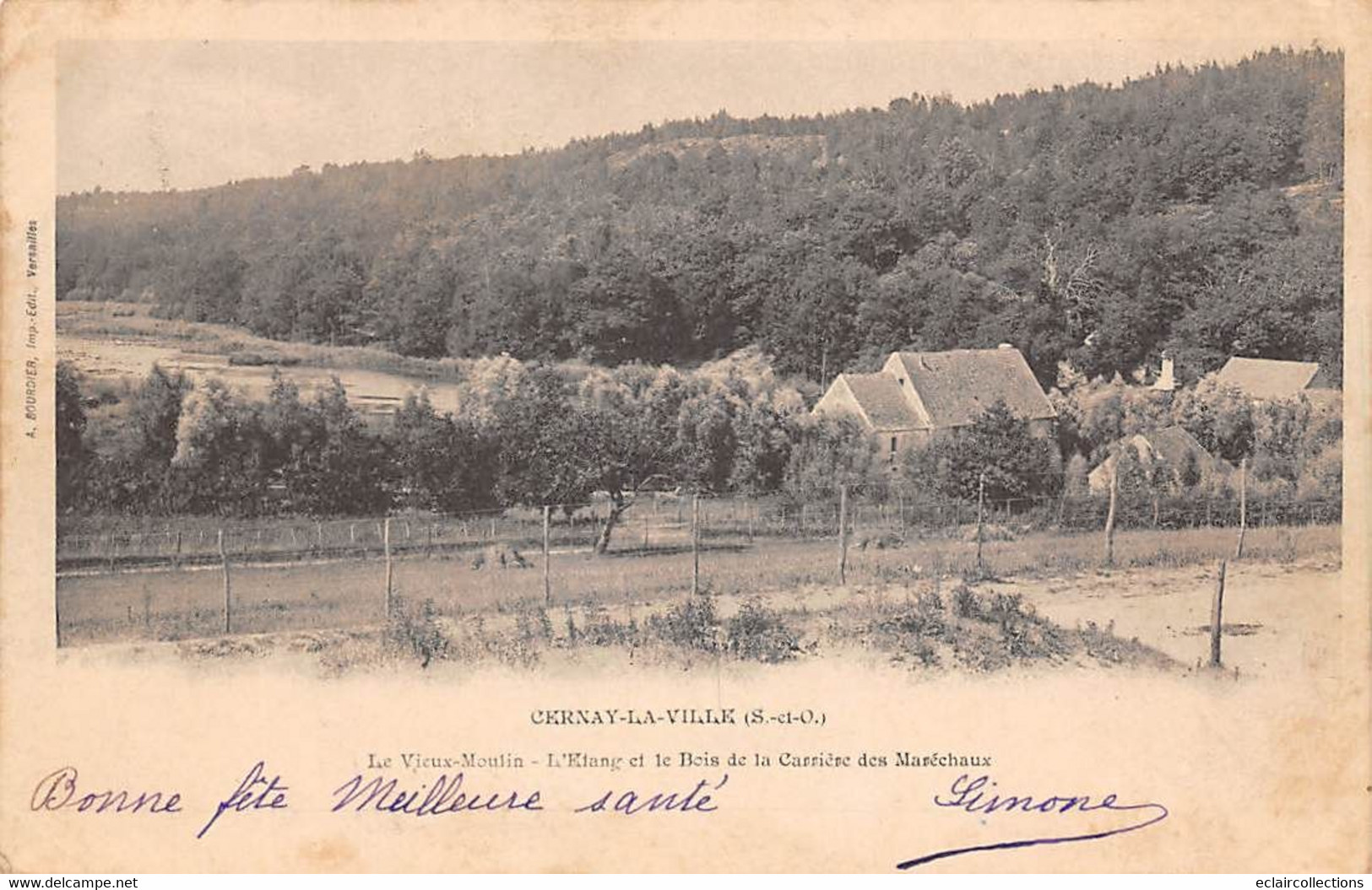 Cernay-la-Ville           78      Etang; Vieux Moulin Et  Bois De La Carrière Des Maréchaux       (voir Scan) - Cernay-la-Ville