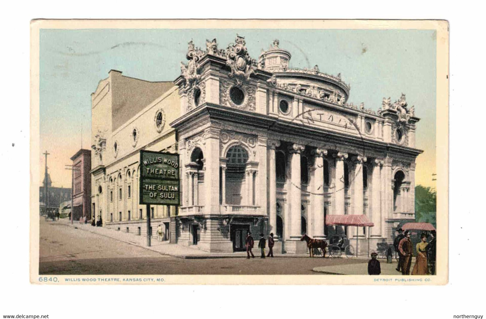 KANSAS CITY, Missouri, USA, Willis Wood Theatre, 1909 Postcard - Kansas City – Missouri