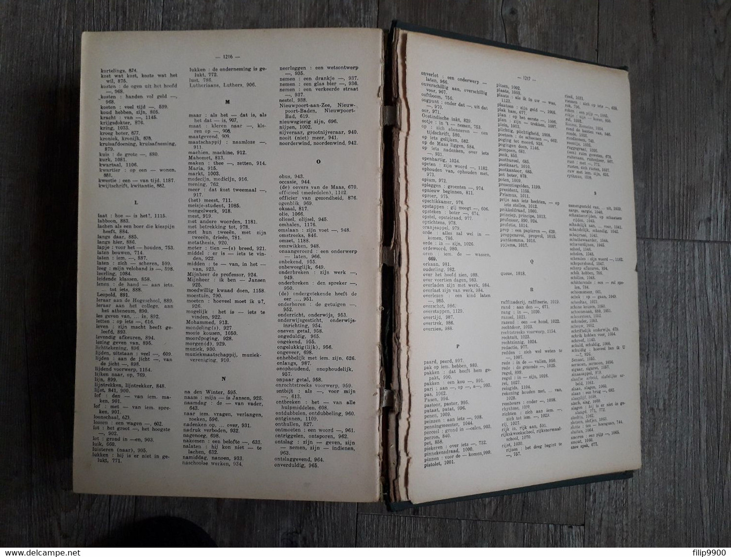 L. Grootaers Frans-Nederlands en Nederlands-Frans woordenboek 8e druk 1947, Bieleveld-Bruxelles